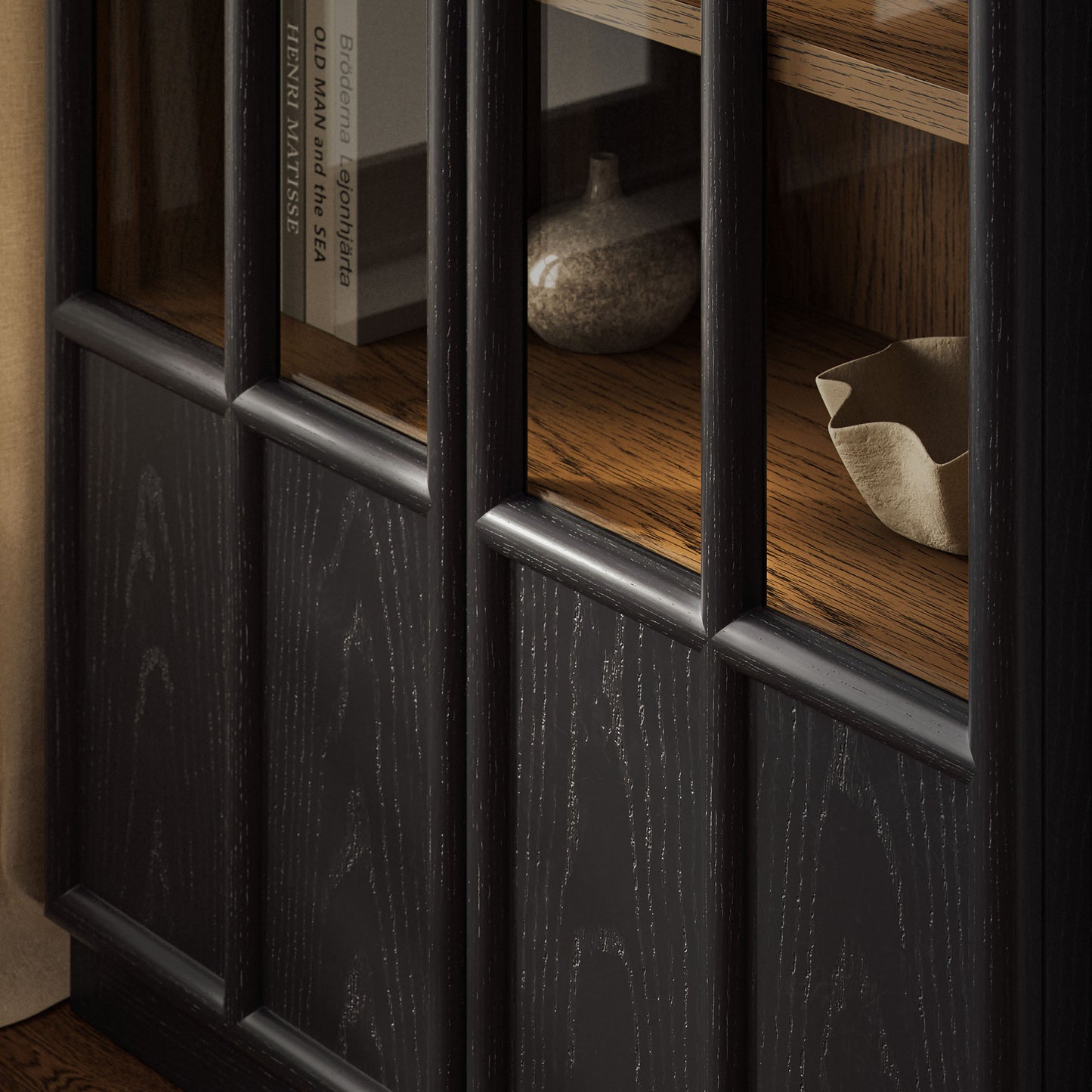 Anwen Solid Wood and Glass Display Cabinet by Modway