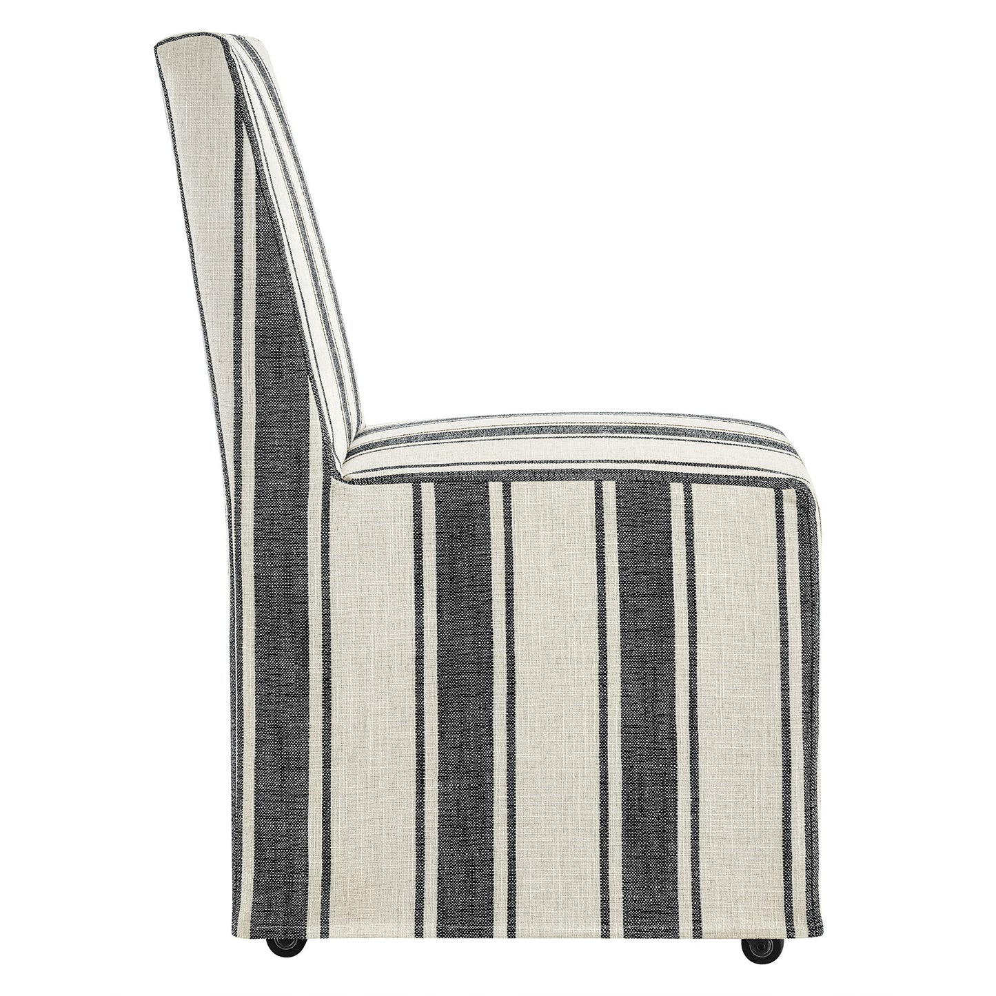 Tessera Striped Slipcovered Dining Side Chair by Modway EEI-7486-BLK
