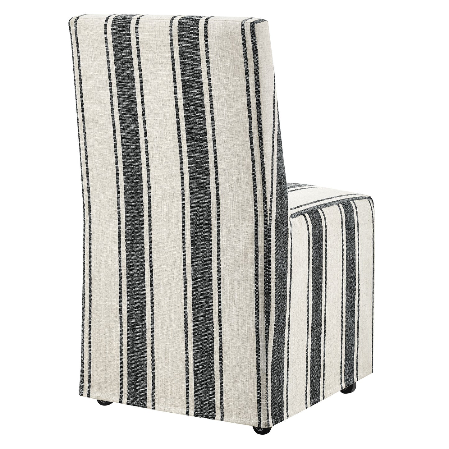 Tessera Striped Slipcovered Dining Side Chair by Modway EEI-7486-BLK