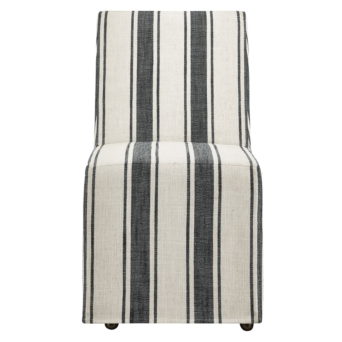 Tessera Striped Slipcovered Dining Side Chair by Modway EEI-7486-BLK