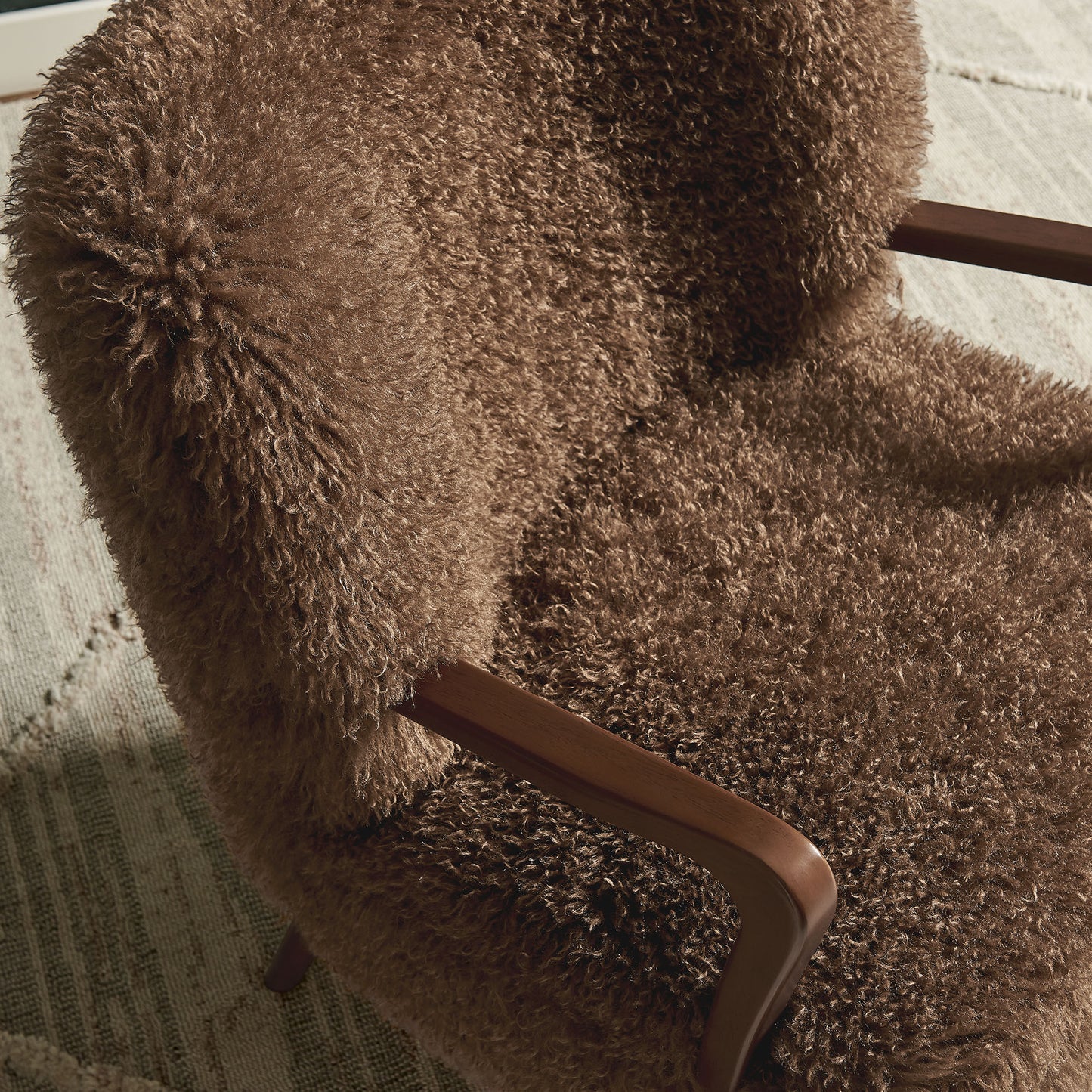Zerra Faux Shearling Accent Armchair by Modway
