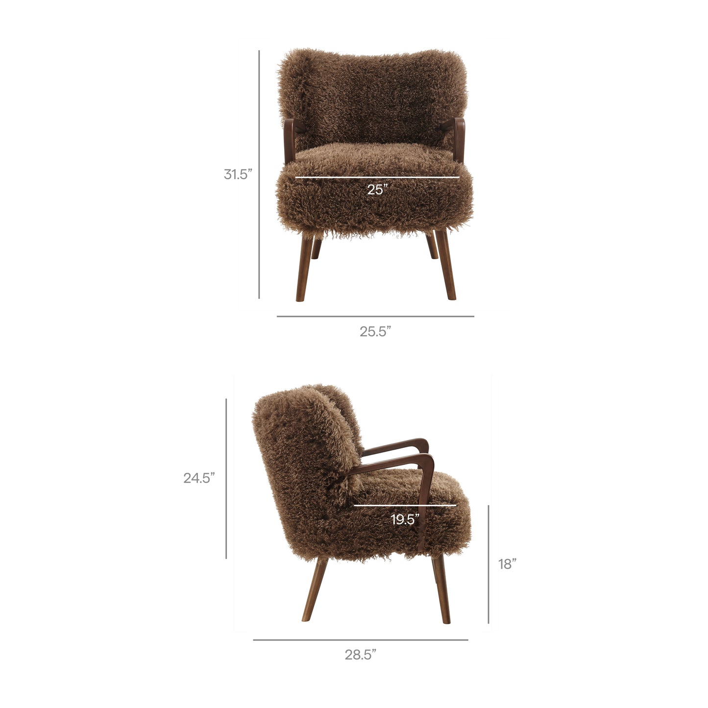 Zerra Faux Shearling Accent Armchair by Modway