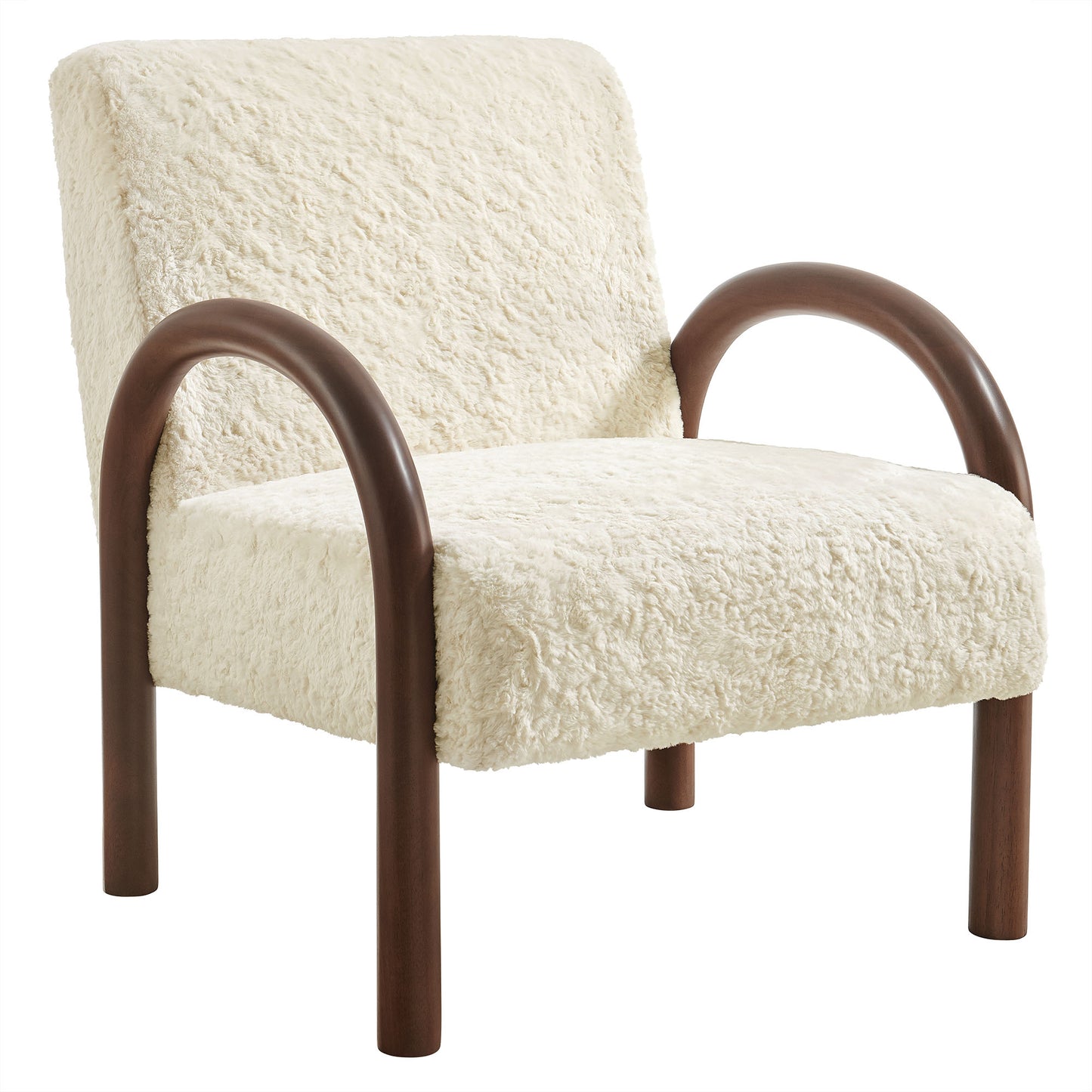 Lunet Faux Shearling Accent Armchair by Modway EEI-7489-ECR