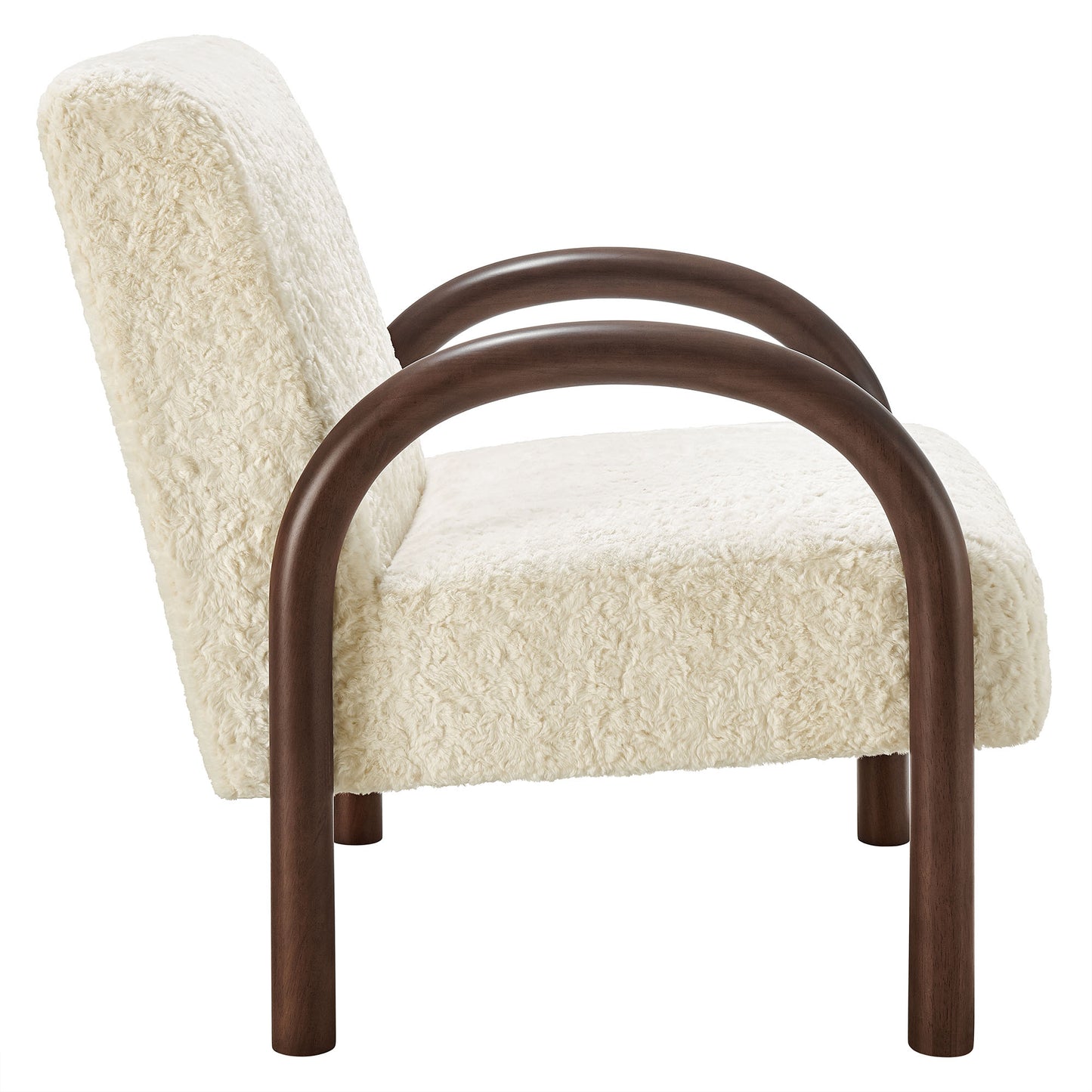 Lunet Faux Shearling Accent Armchair by Modway EEI-7489-ECR