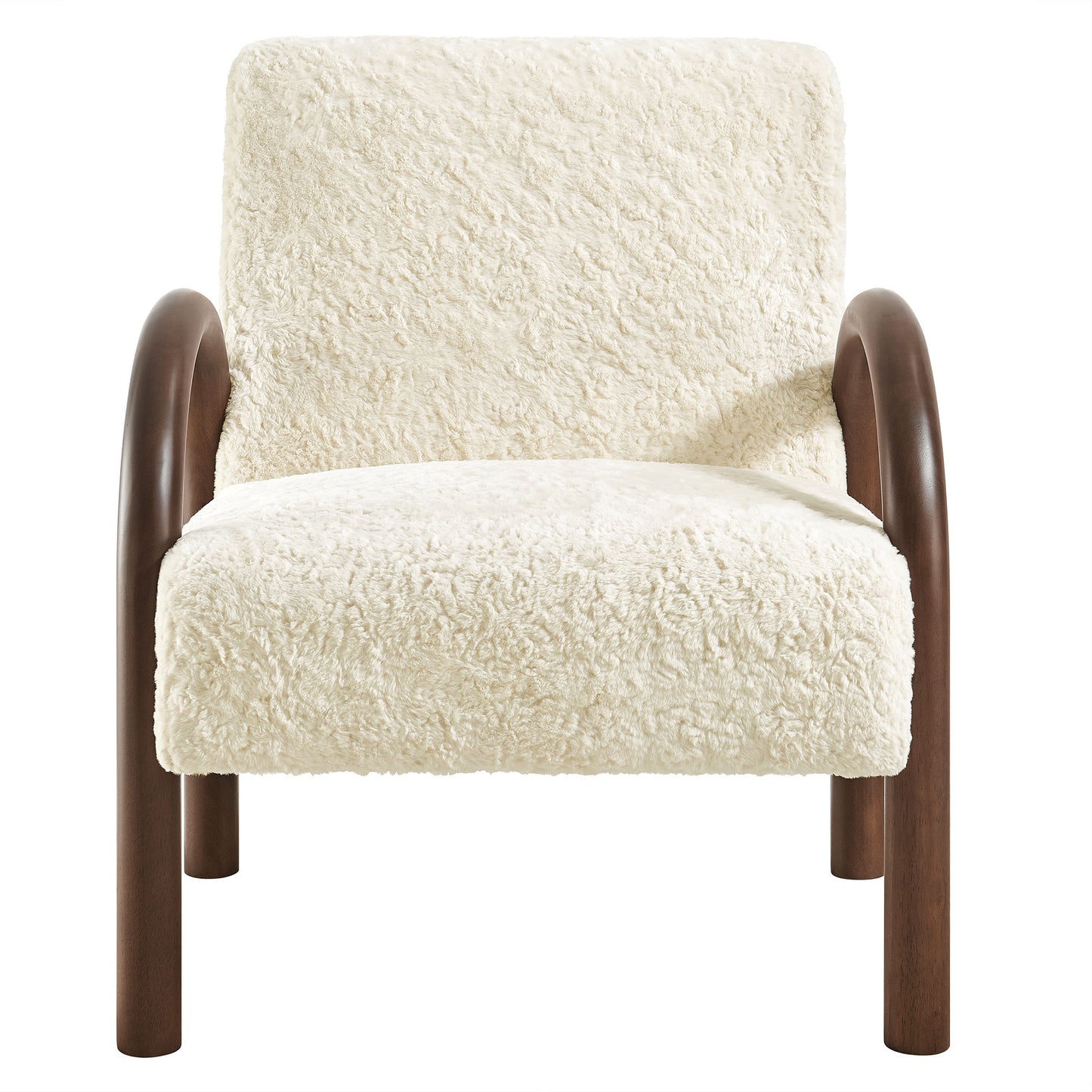 Lunet Faux Shearling Accent Armchair by Modway EEI-7489-ECR