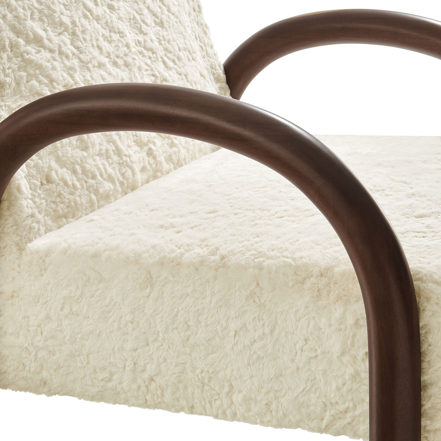 Lunet Faux Shearling Accent Armchair by Modway EEI-7489-ECR