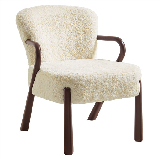 Arden Faux Shearling Accent Armchair by Modway EEI-7488-ECR