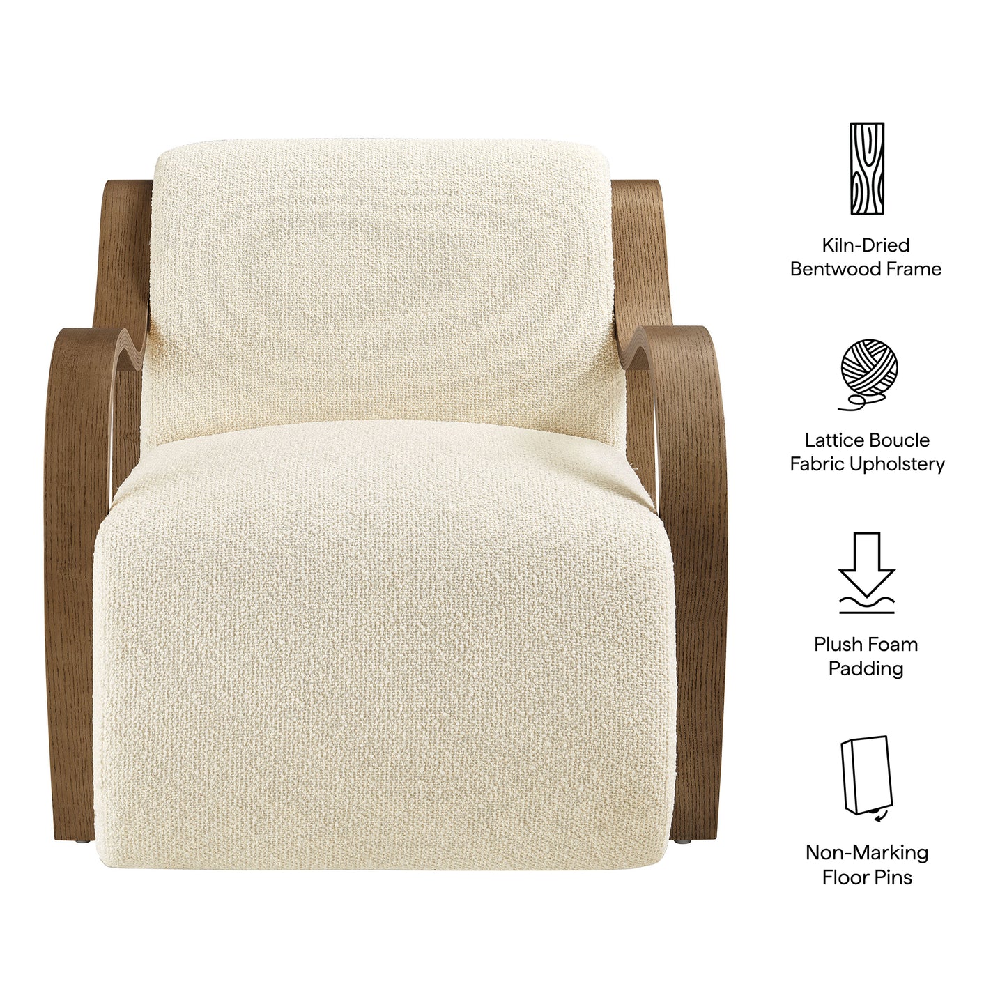 Atrium Lattice Boucle Accent Armchair by Modway
