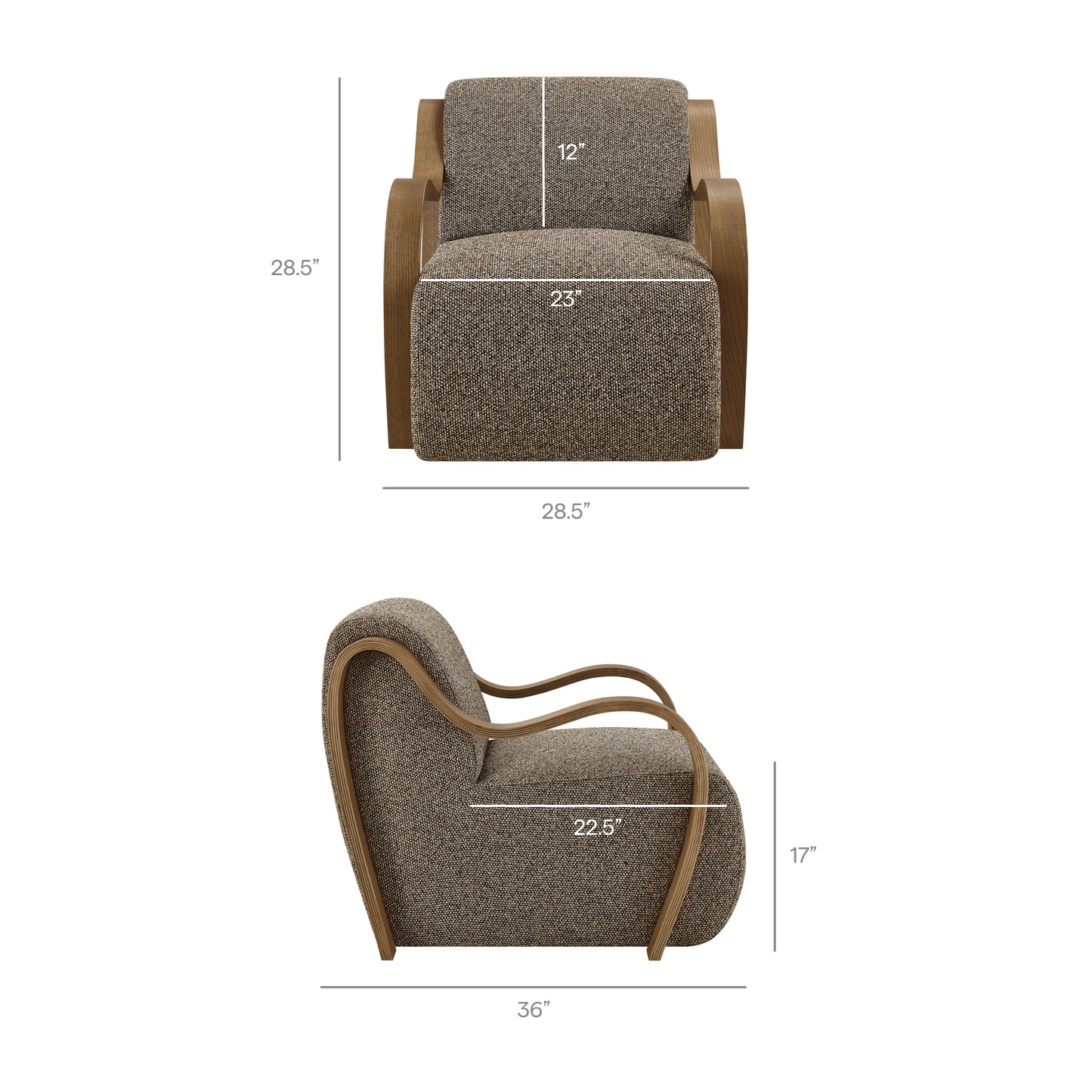 Atrium Lattice Boucle Accent Armchair