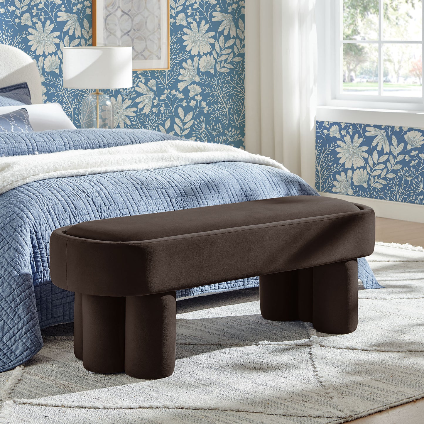 Mossi Oval Performance Velvet Accent Bench by Modway EEI-7492-CHB