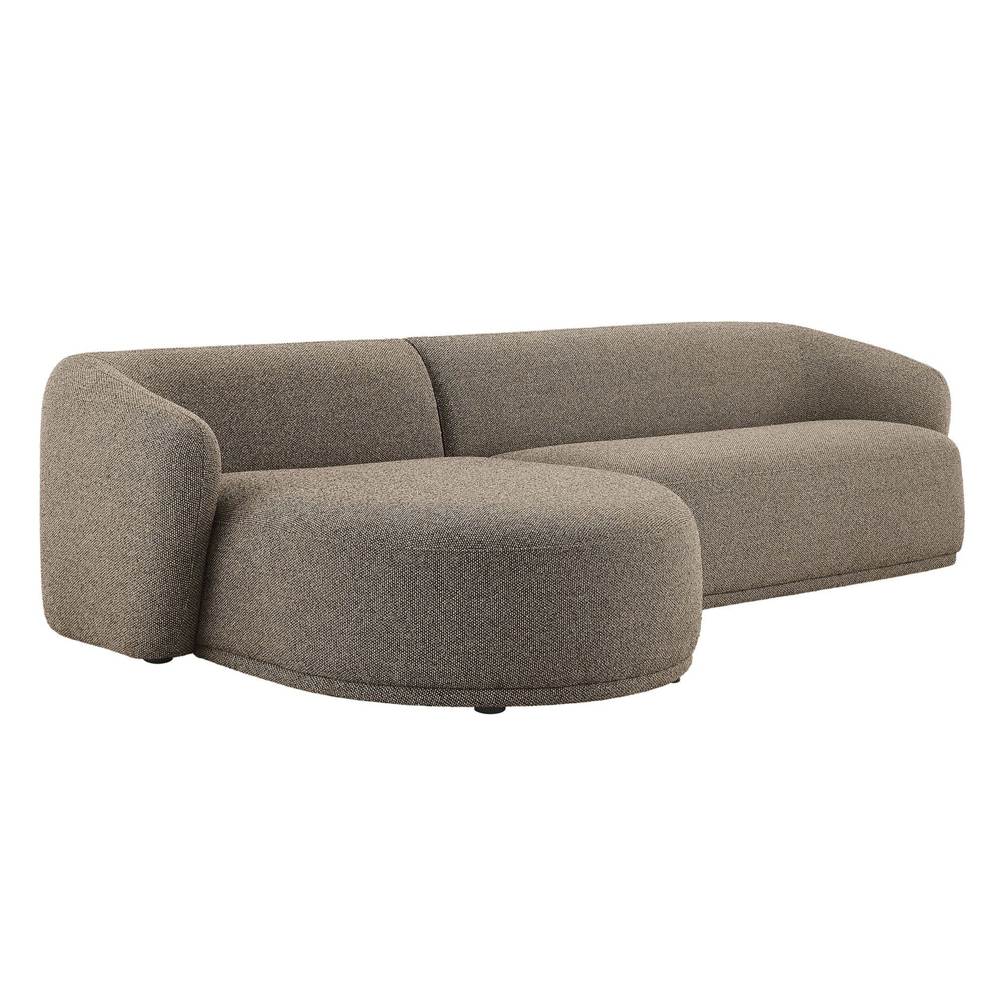 Monica 2 Piece Left Facing Boucle Fabric Modular Sofa with Chaise by Modway