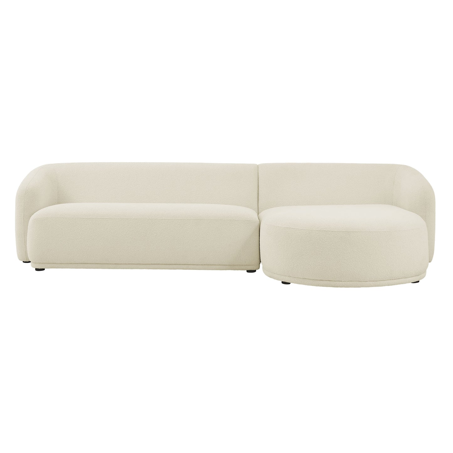 Monica 2 Piece Right Facing Boucle Fabric Modular Sofa with Chaise by Modway EEI-7503-CRE