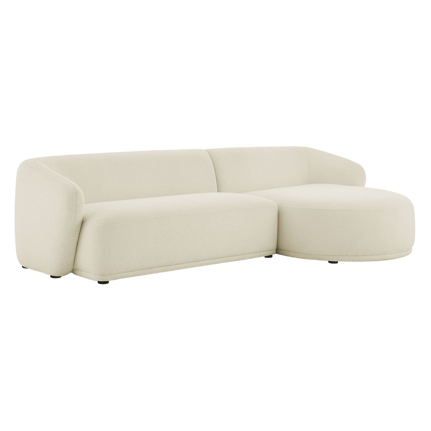 Monica 2 Piece Right Facing Boucle Fabric Modular Sofa with Chaise by Modway EEI-7503-CRE