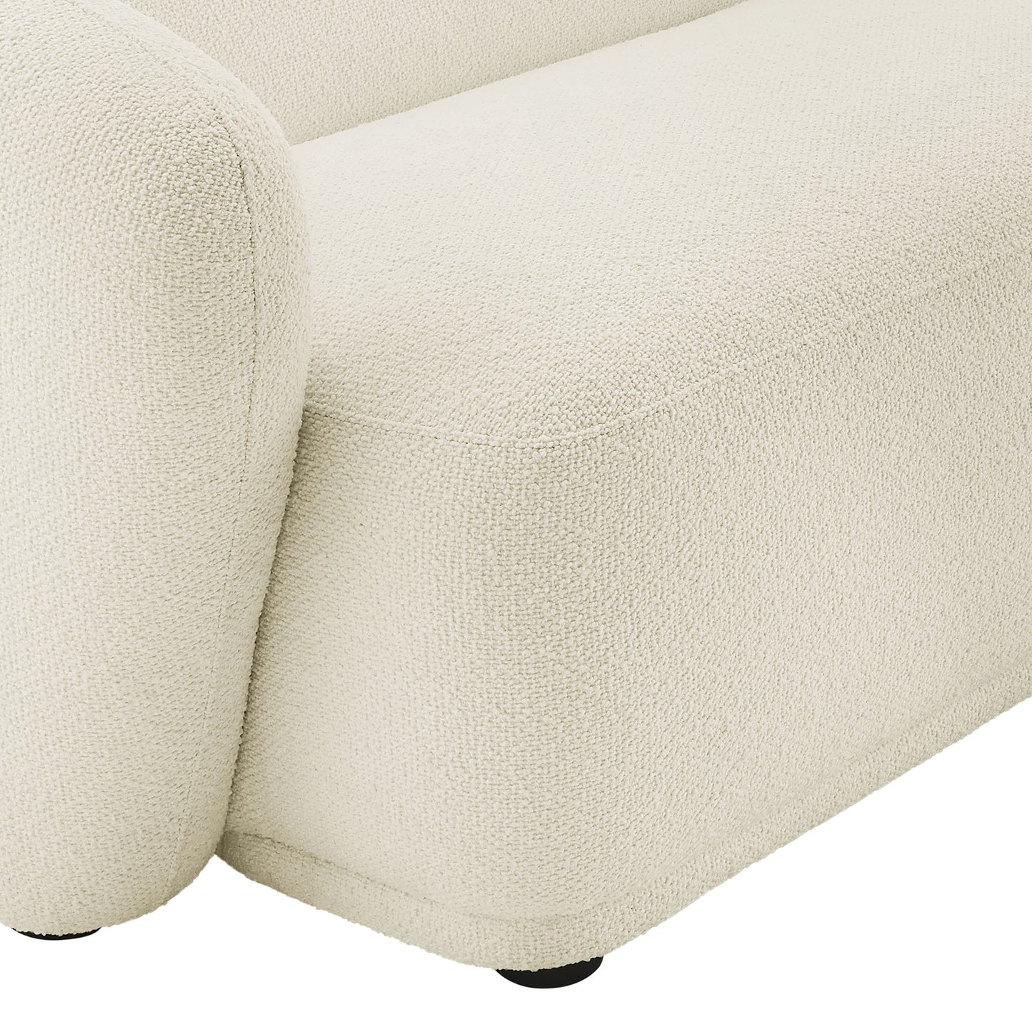 Monica 2 Piece Right Facing Boucle Fabric Modular Sofa with Chaise by Modway EEI-7503-CRE