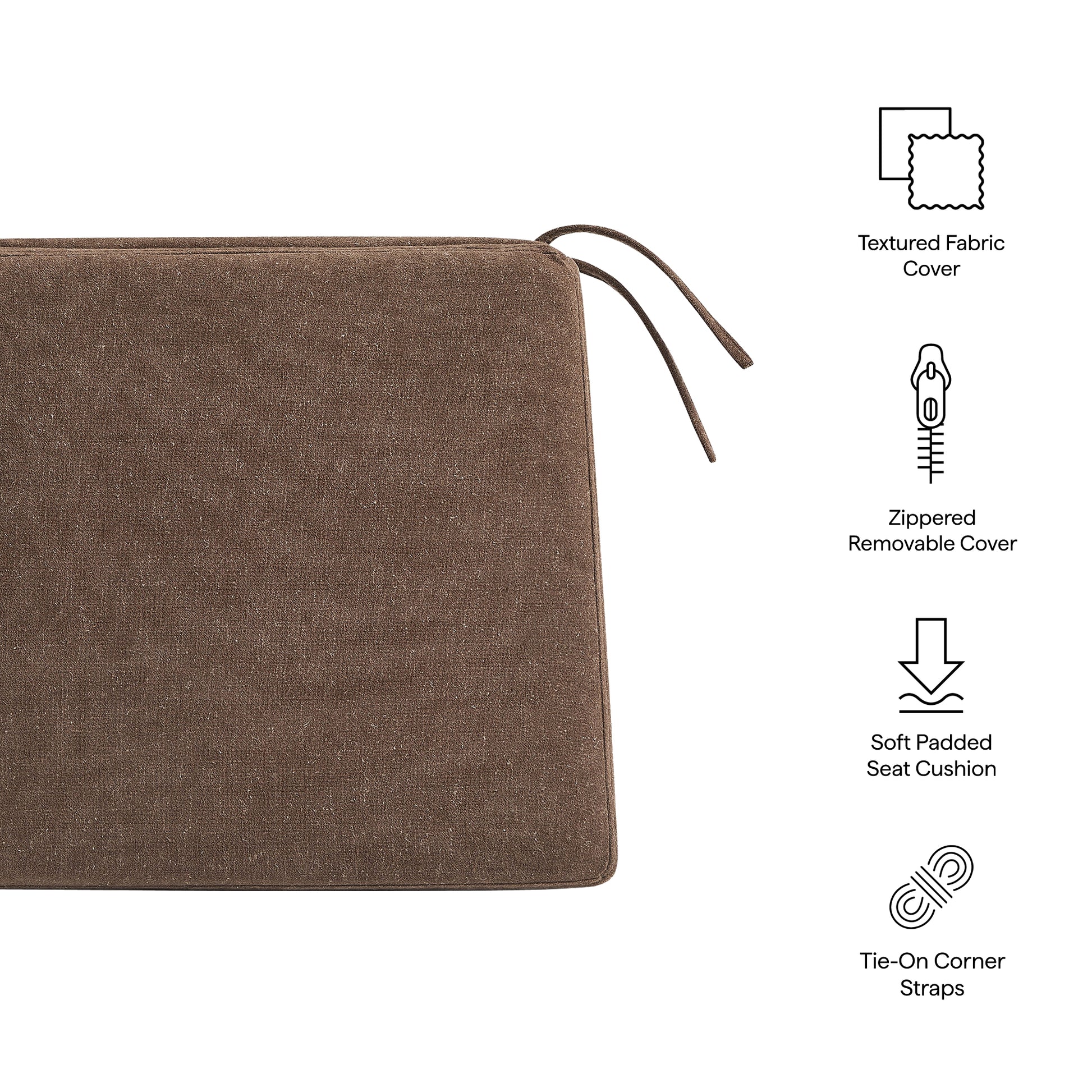 Jax Fabric Dining Chair Seat Cushion by Modway