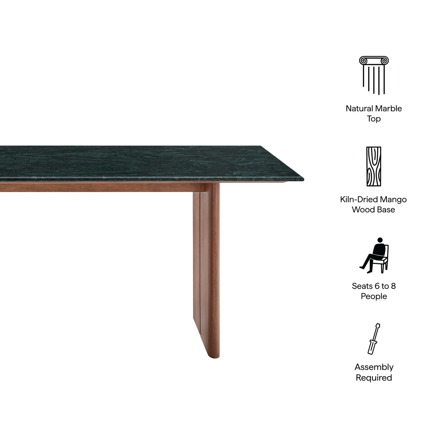 Amistad 72 Inch Marble Dining Table by Modway