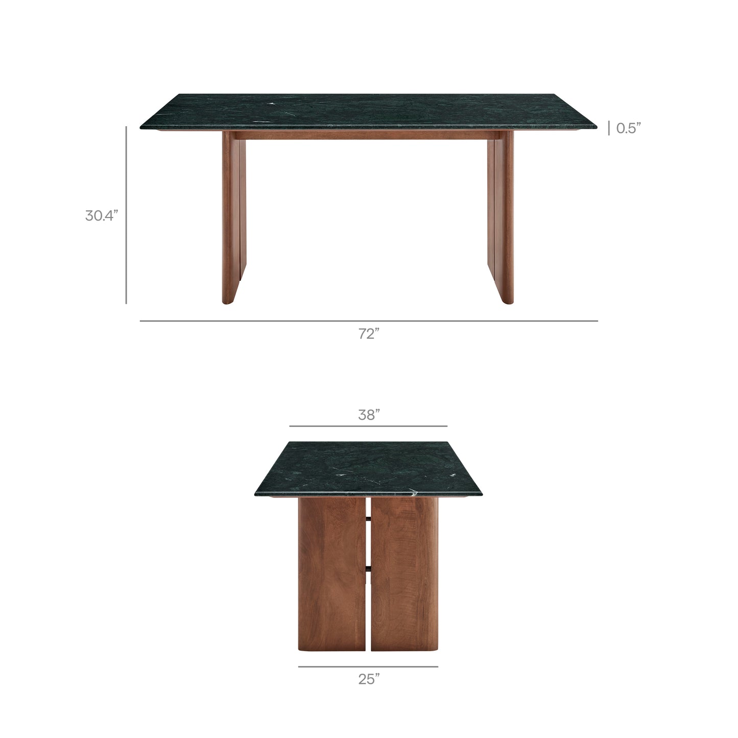 Amistad 72 Inch Marble Dining Table by Modway