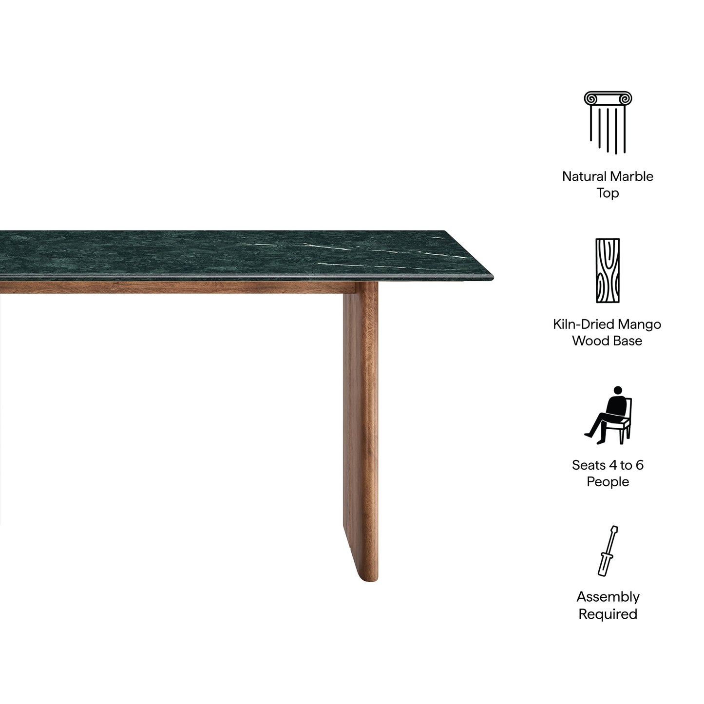 Amistad 60 Inch Marble Dining Table by Modway