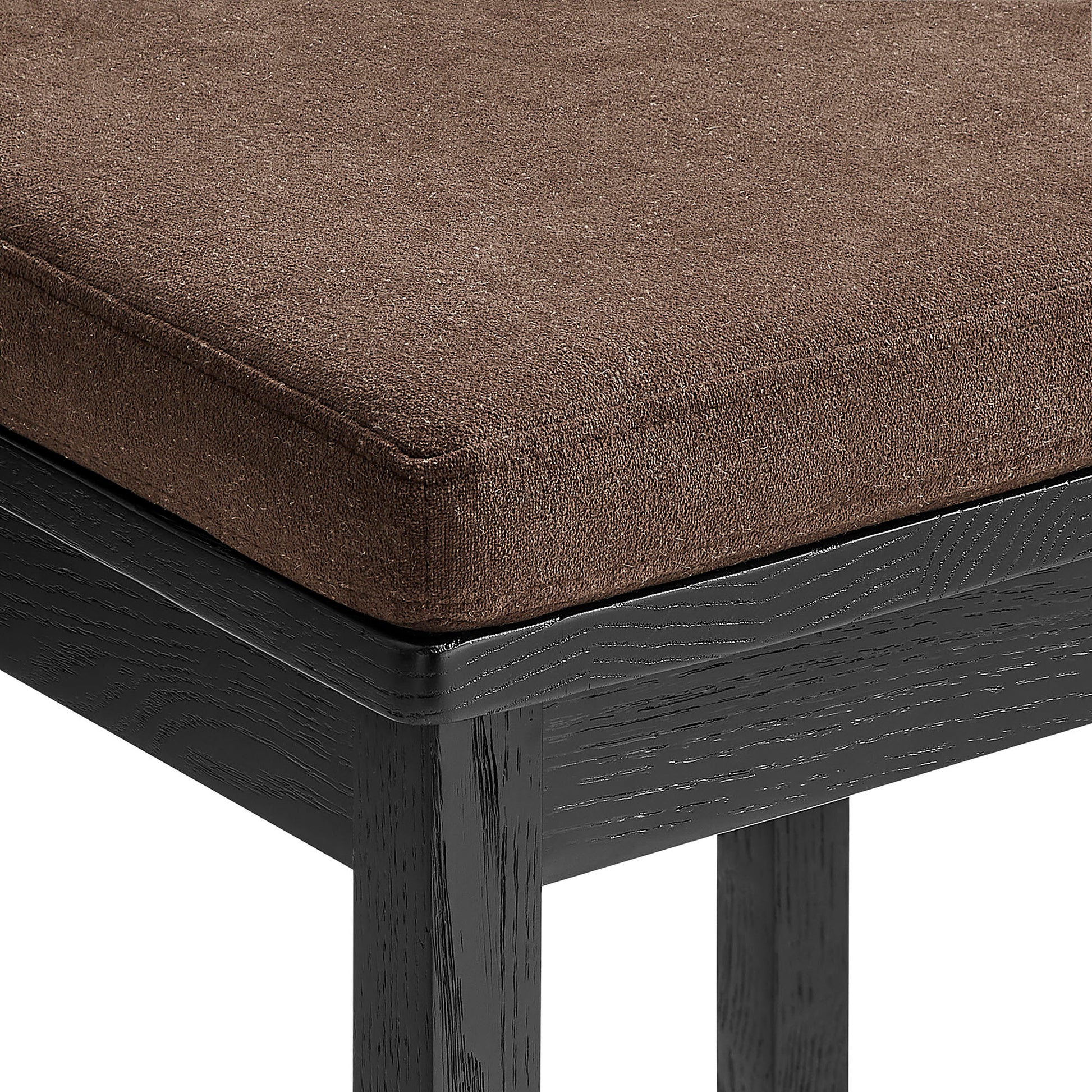 Jax Oak Wood Bar Stool With Wavy Razor Back and Cushion by Modway