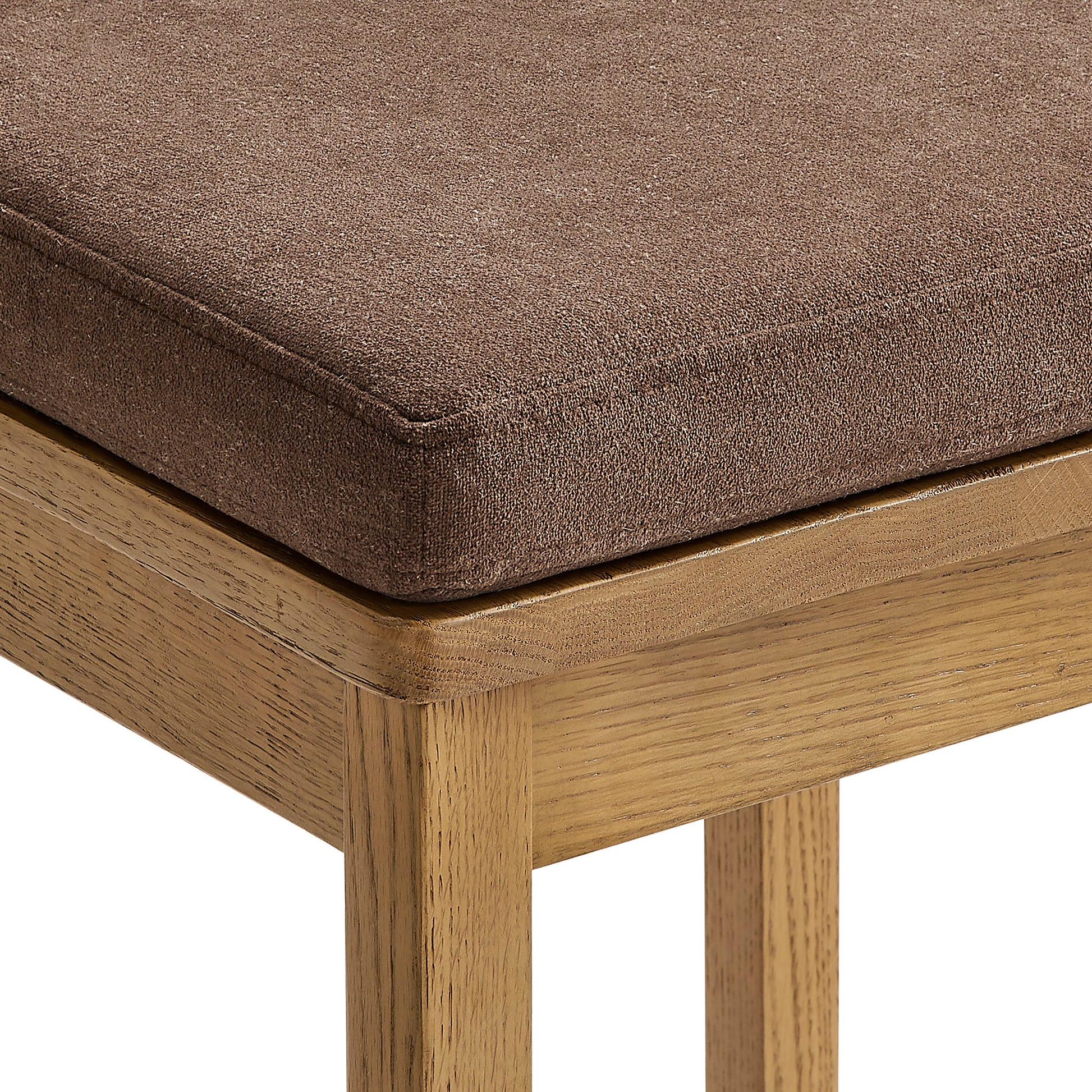Jax Oak Wood Bar Stool With Wavy Razor Back and Cushion by Modway