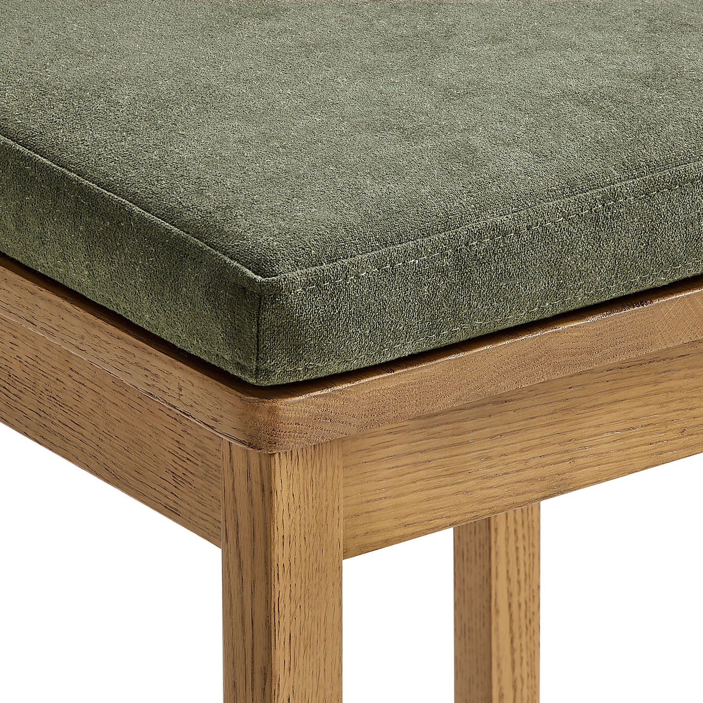 Jax Oak Wood Bar Stool With Wavy Razor Back and Cushion by Modway