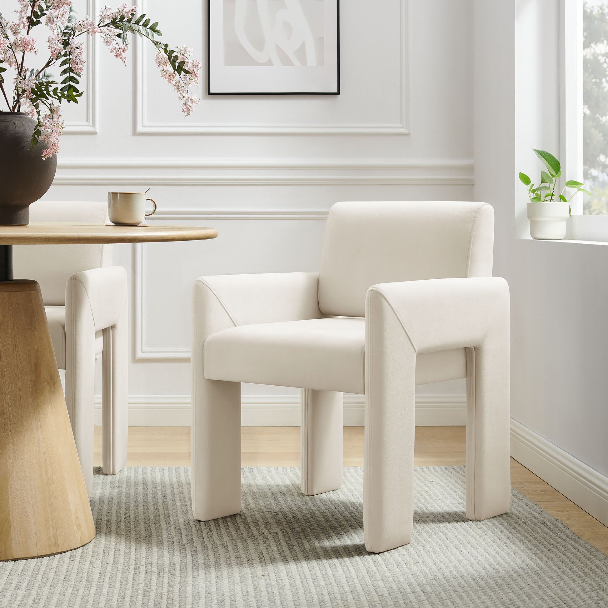 Daven Stain-Resistant Performance Velvet Dining Armchair by Modway