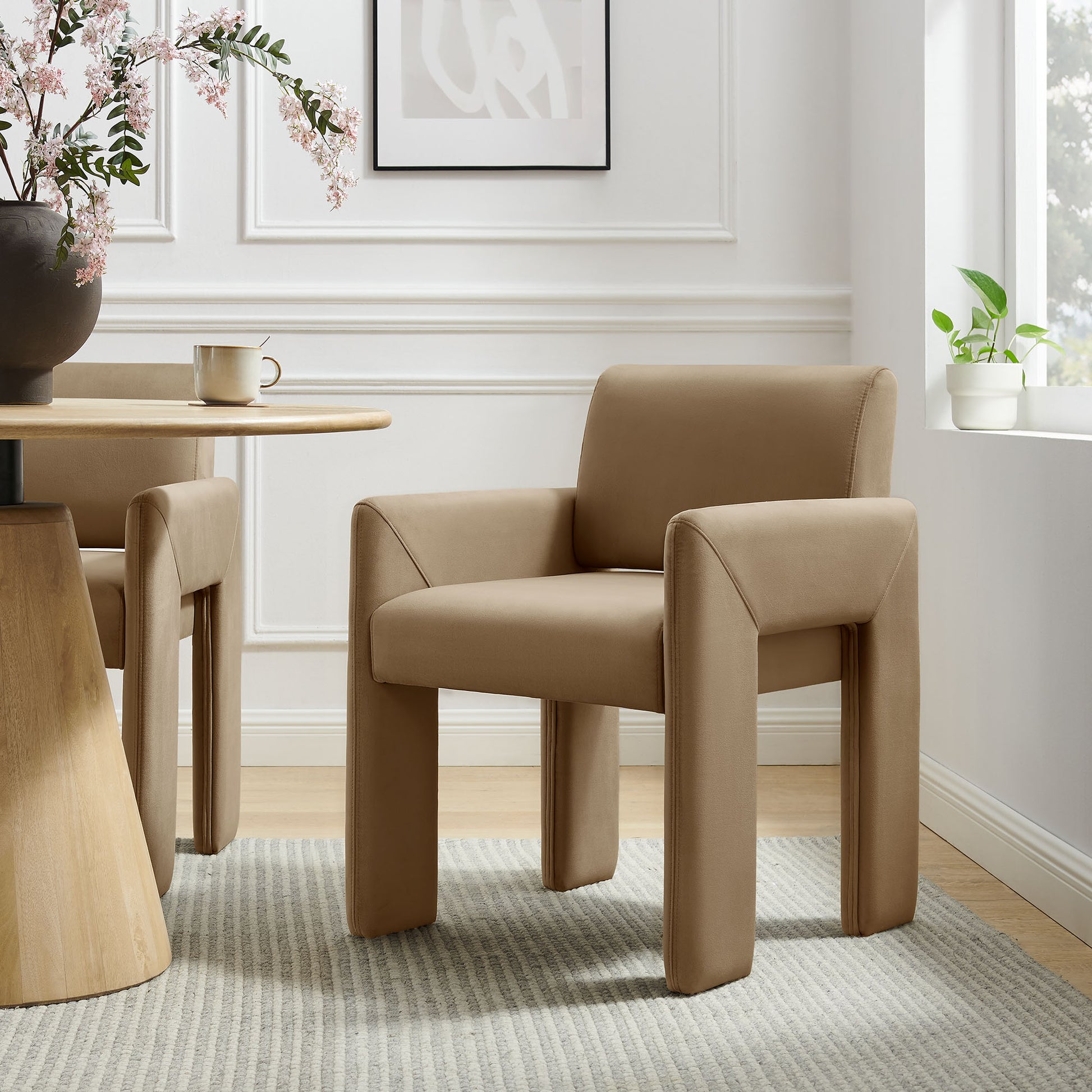 Daven Stain-Resistant Performance Velvet Dining Armchair by Modway