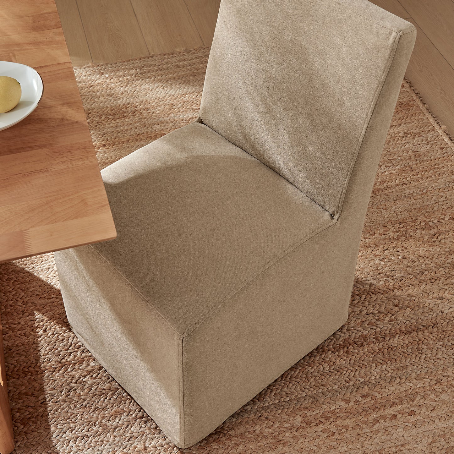 Tessera Upholstered Linen-Blend Slipcovered Dining Chair by Modway