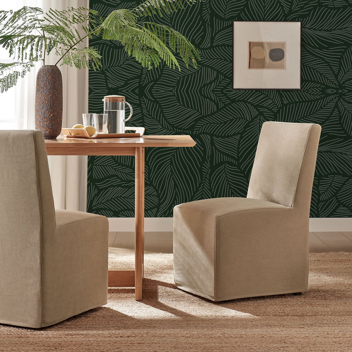 Tessera Upholstered Linen-Blend Slipcovered Dining Chair by Modway