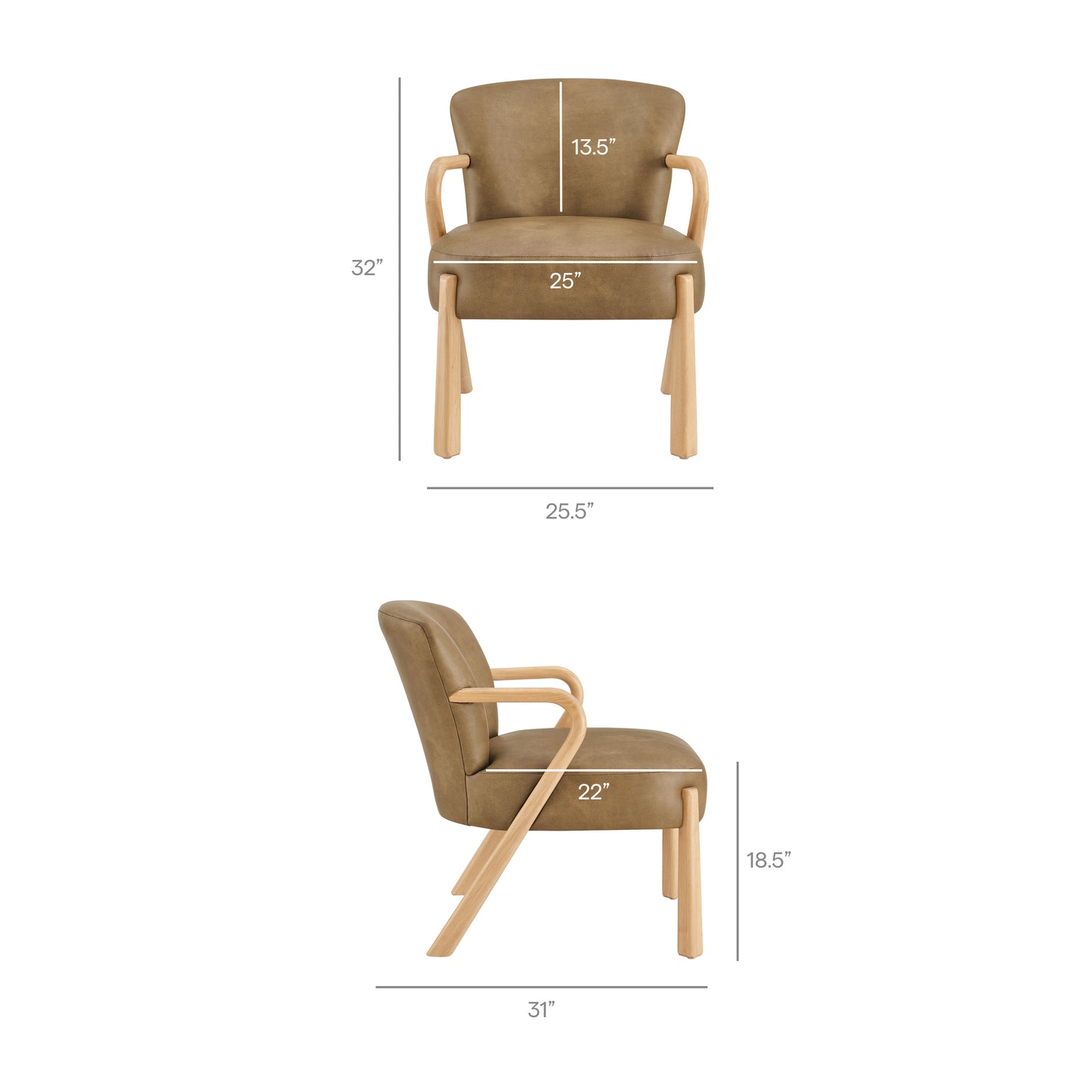 Arden Faux Leather Upholstered Accent Armchair by Modway EEI-7529-TST