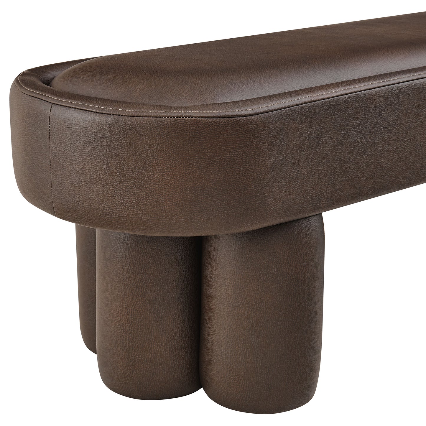 Mossi 52-Inch Oval Vegan Leather Bench by Modway EEI-7532-ESP