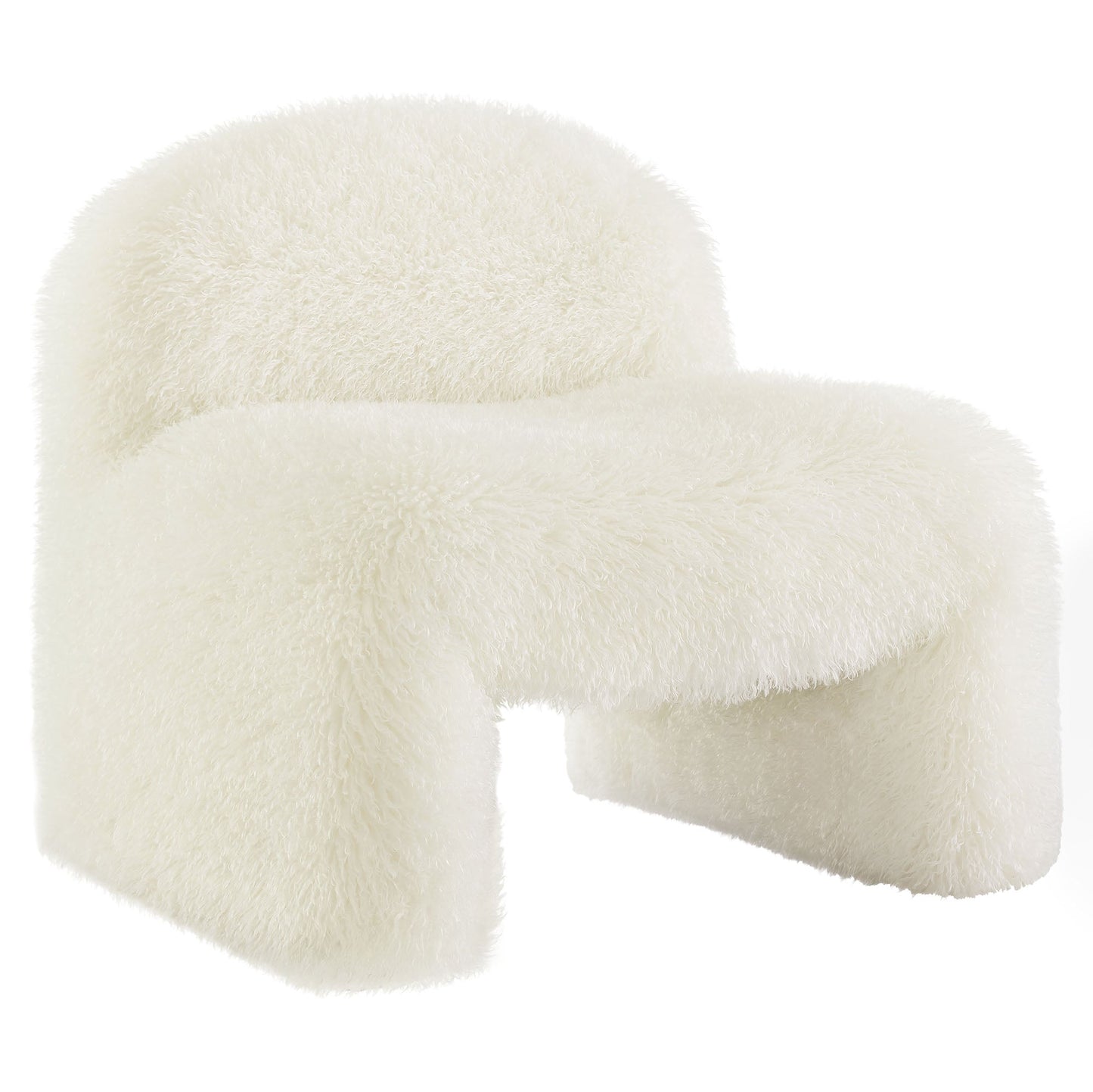 Mina Faux Fur Accent Chair by Modway