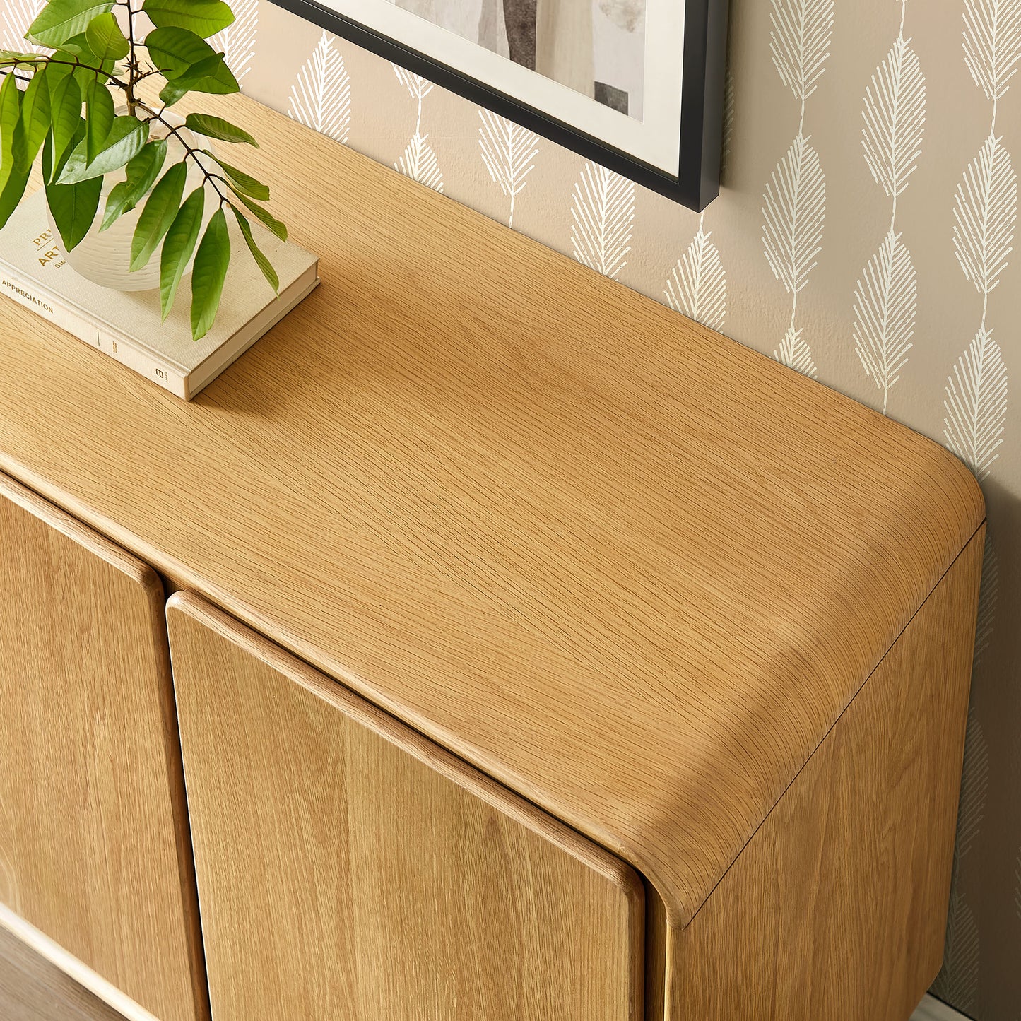 Lumo 2-Door Curved Wood Accent Cabinet by Modway