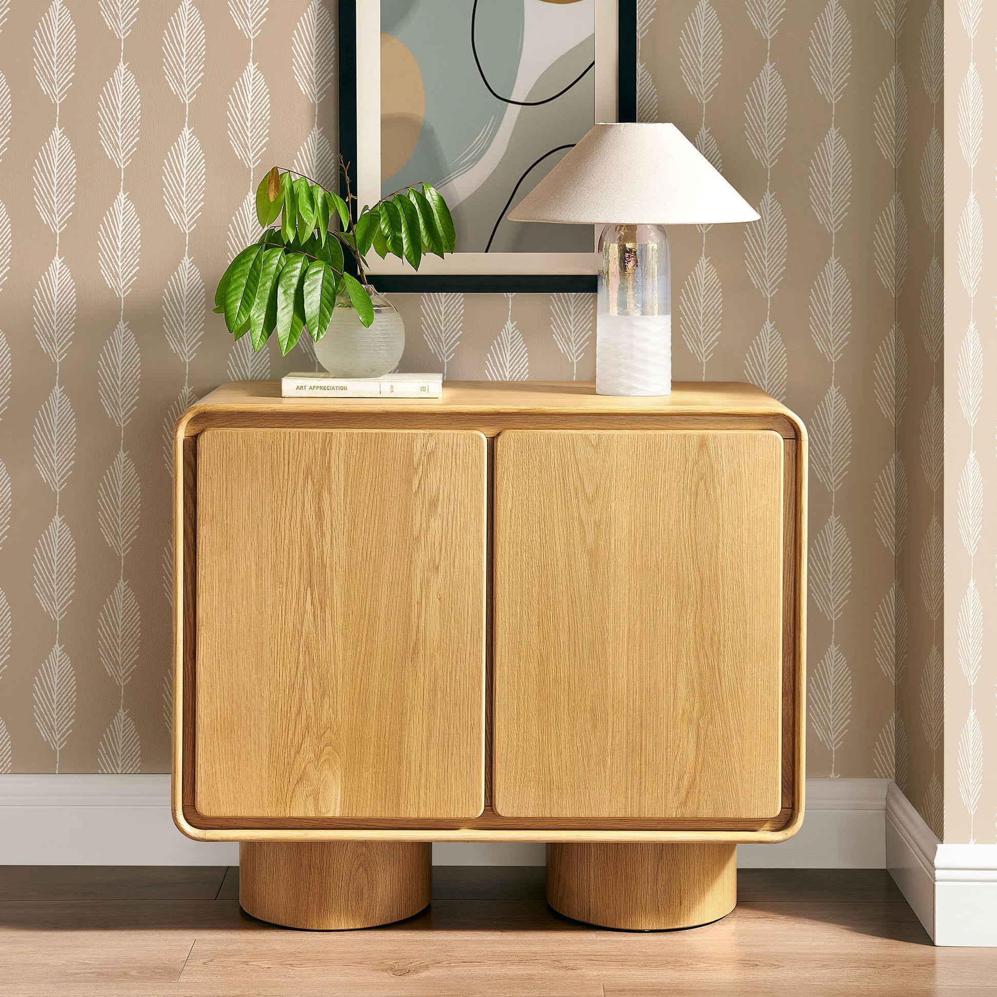 Lumo 2-Door Curved Wood Accent Cabinet by Modway