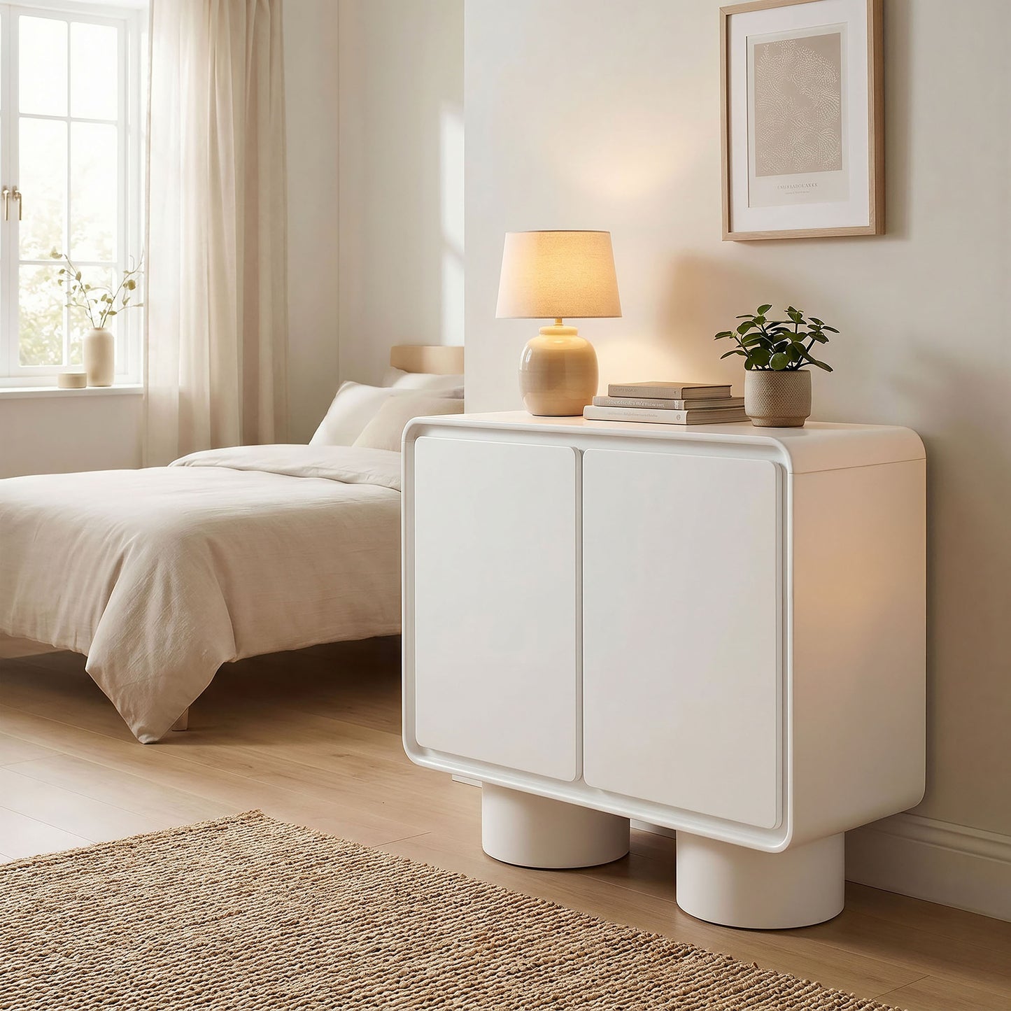 Lumo 2-Door Curved Wood Accent Cabinet by Modway