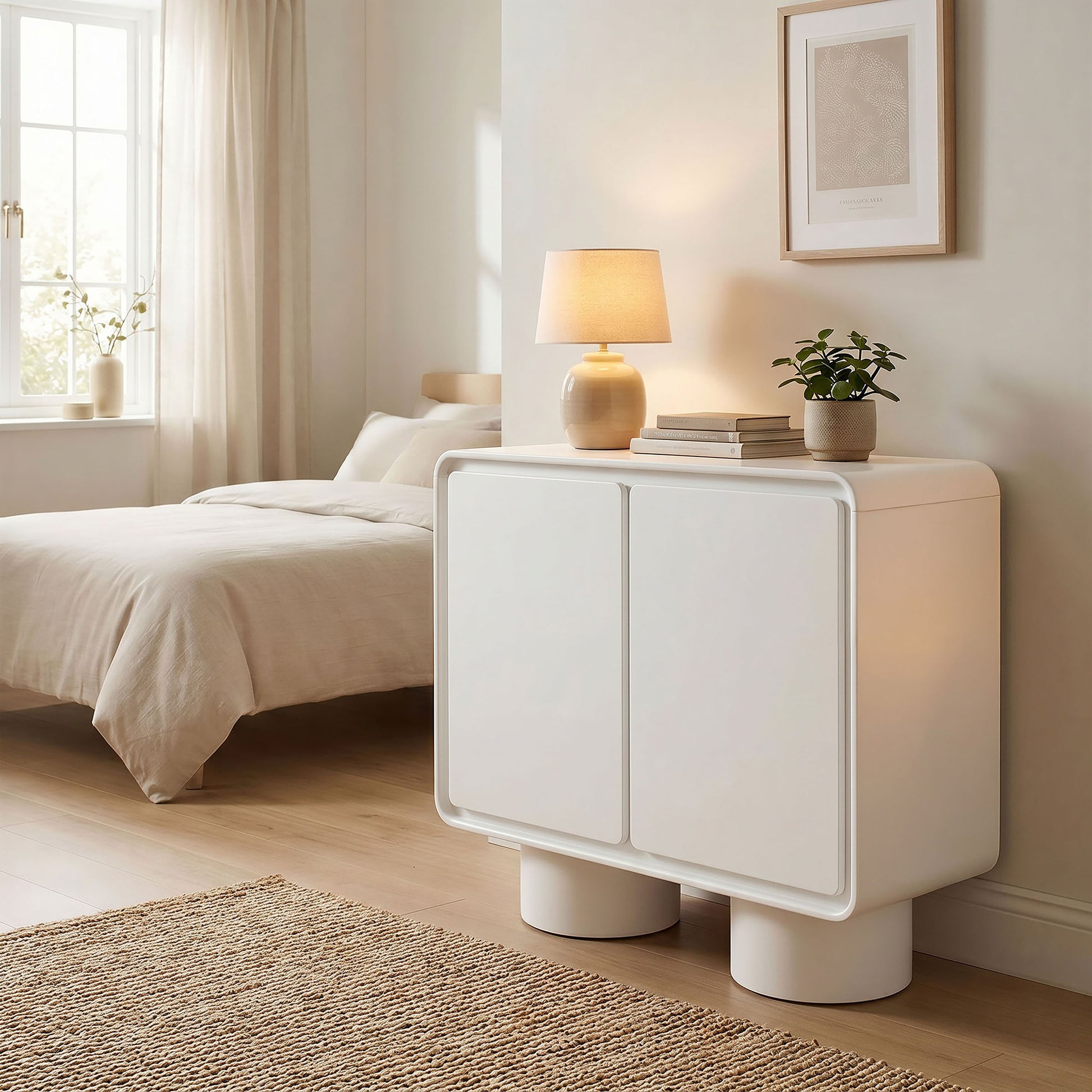 Lumo 2-Door Curved Wood Accent Cabinet by Modway