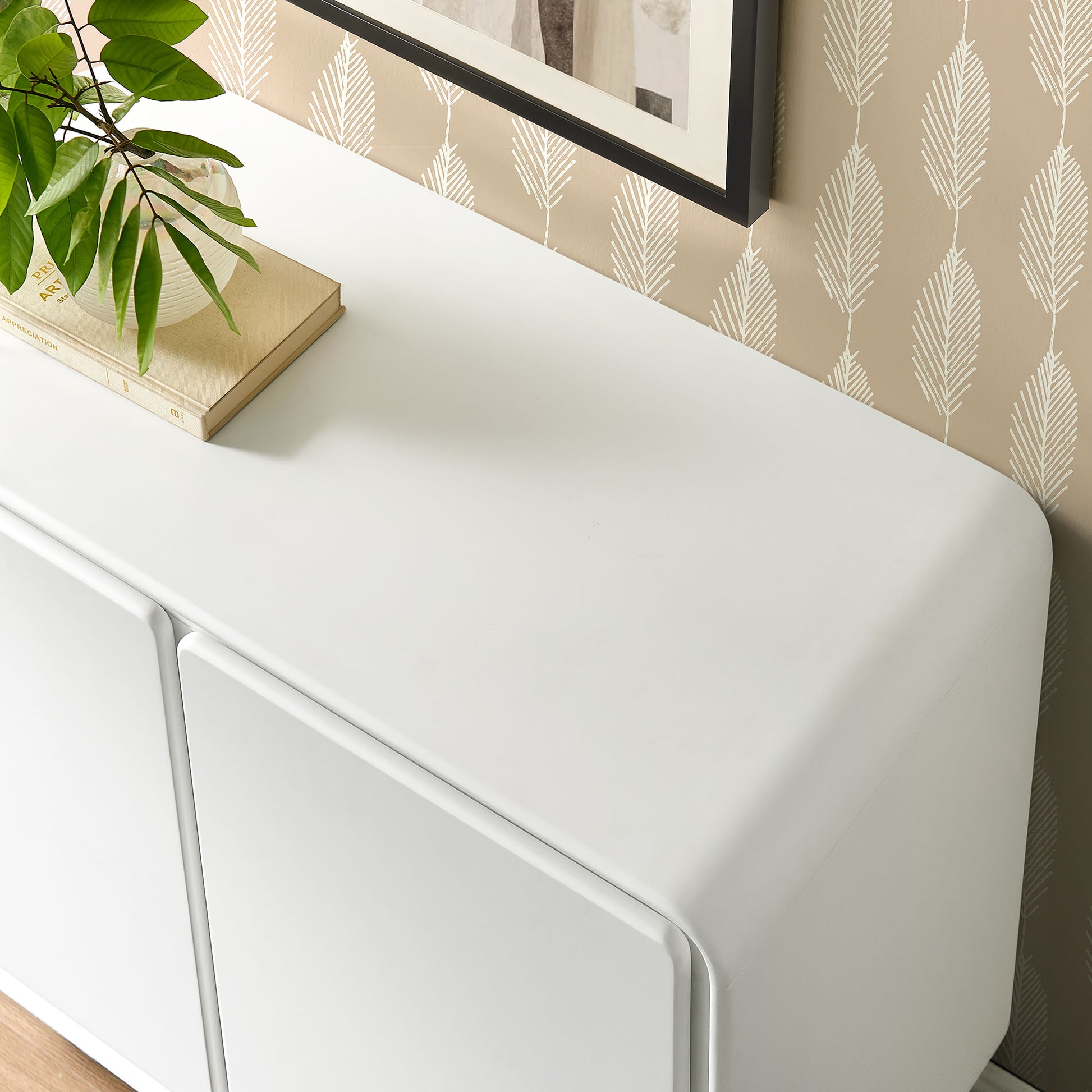 Lumo 2-Door Curved Wood Accent Cabinet by Modway