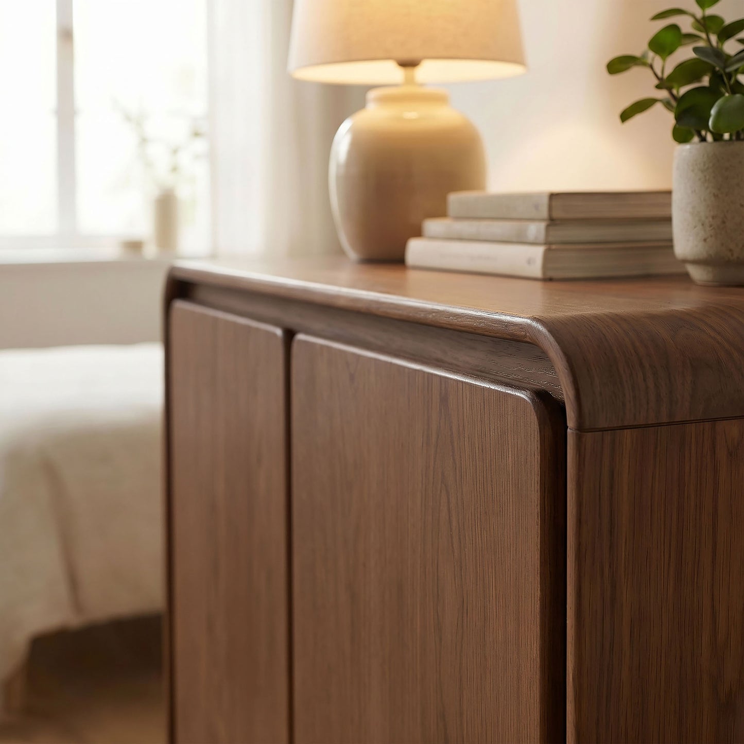 Lumo 2-Door Curved Wood Accent Cabinet by Modway
