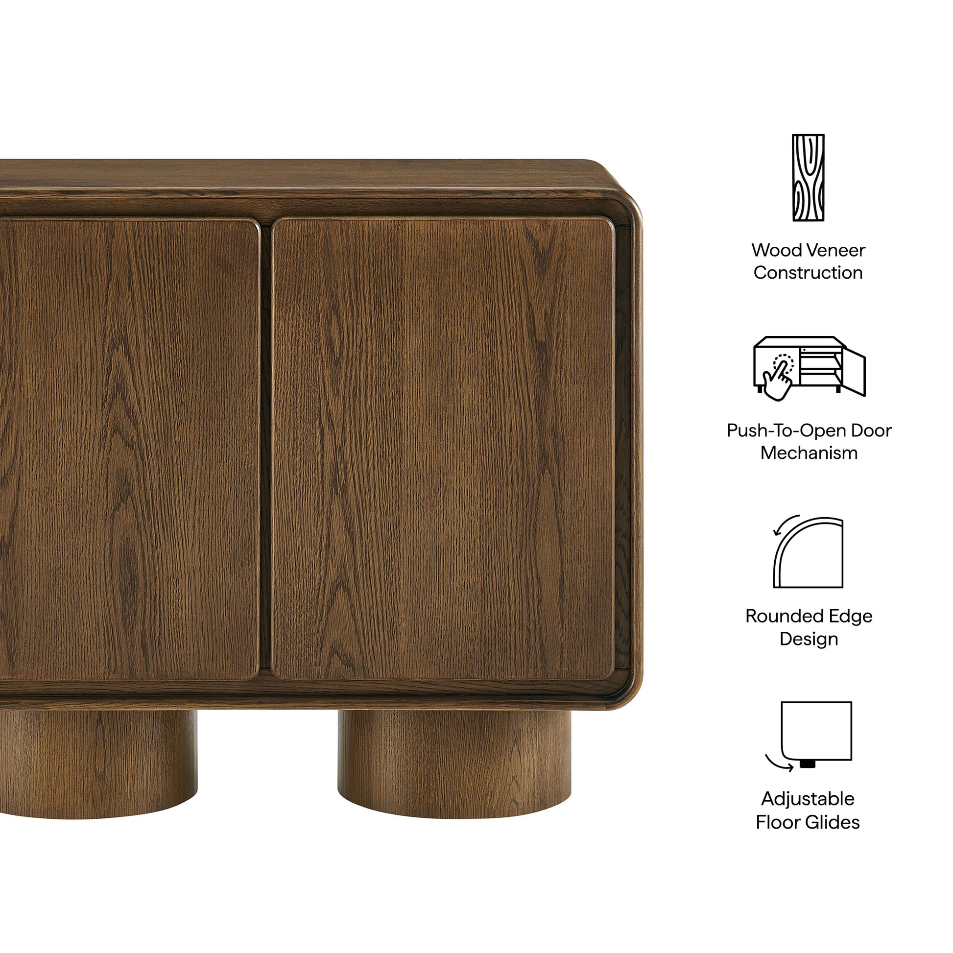 Lumo 2-Door Curved Wood Accent Cabinet by Modway