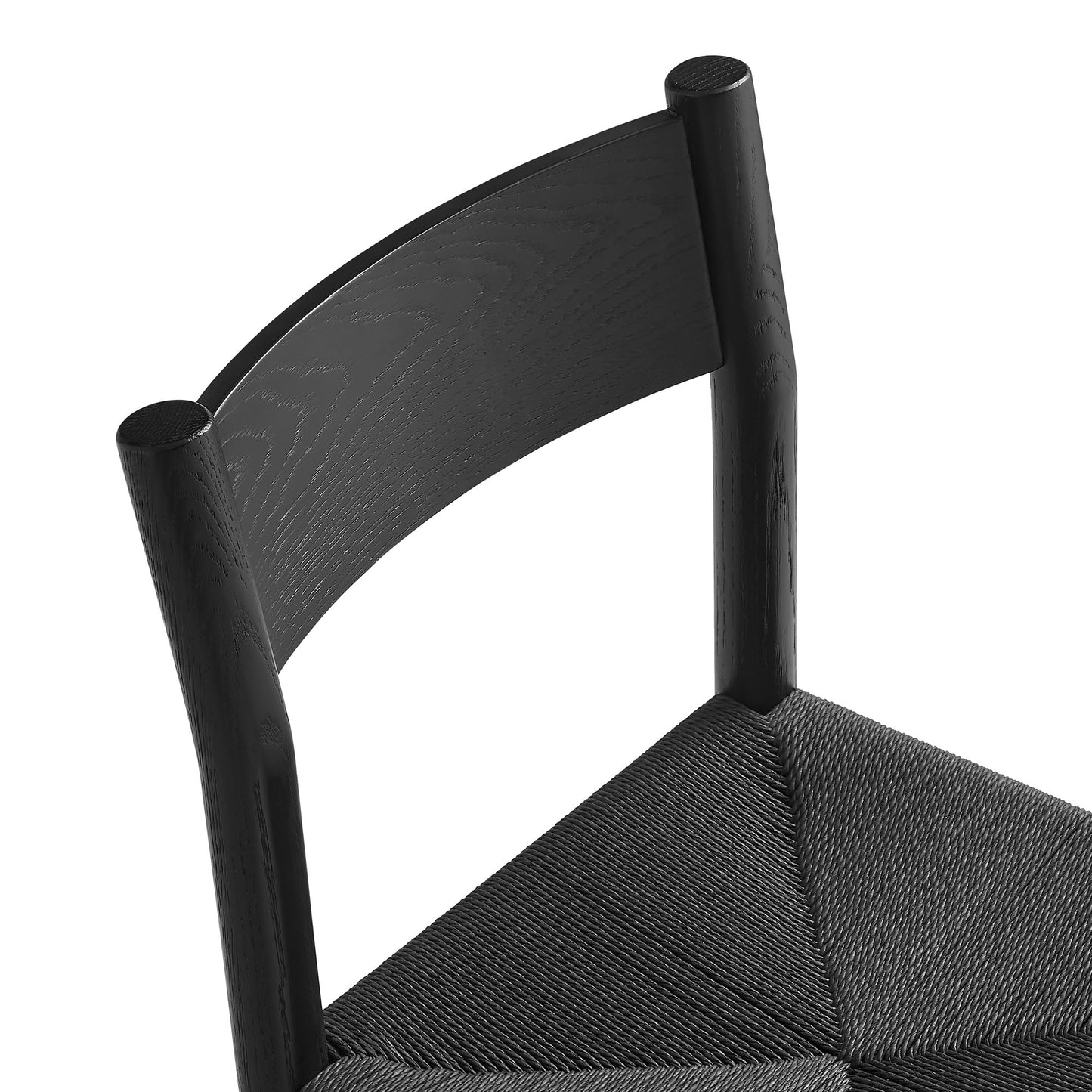 Alvia Oak Wood Dining Side Chair With Woven Seat by Modway