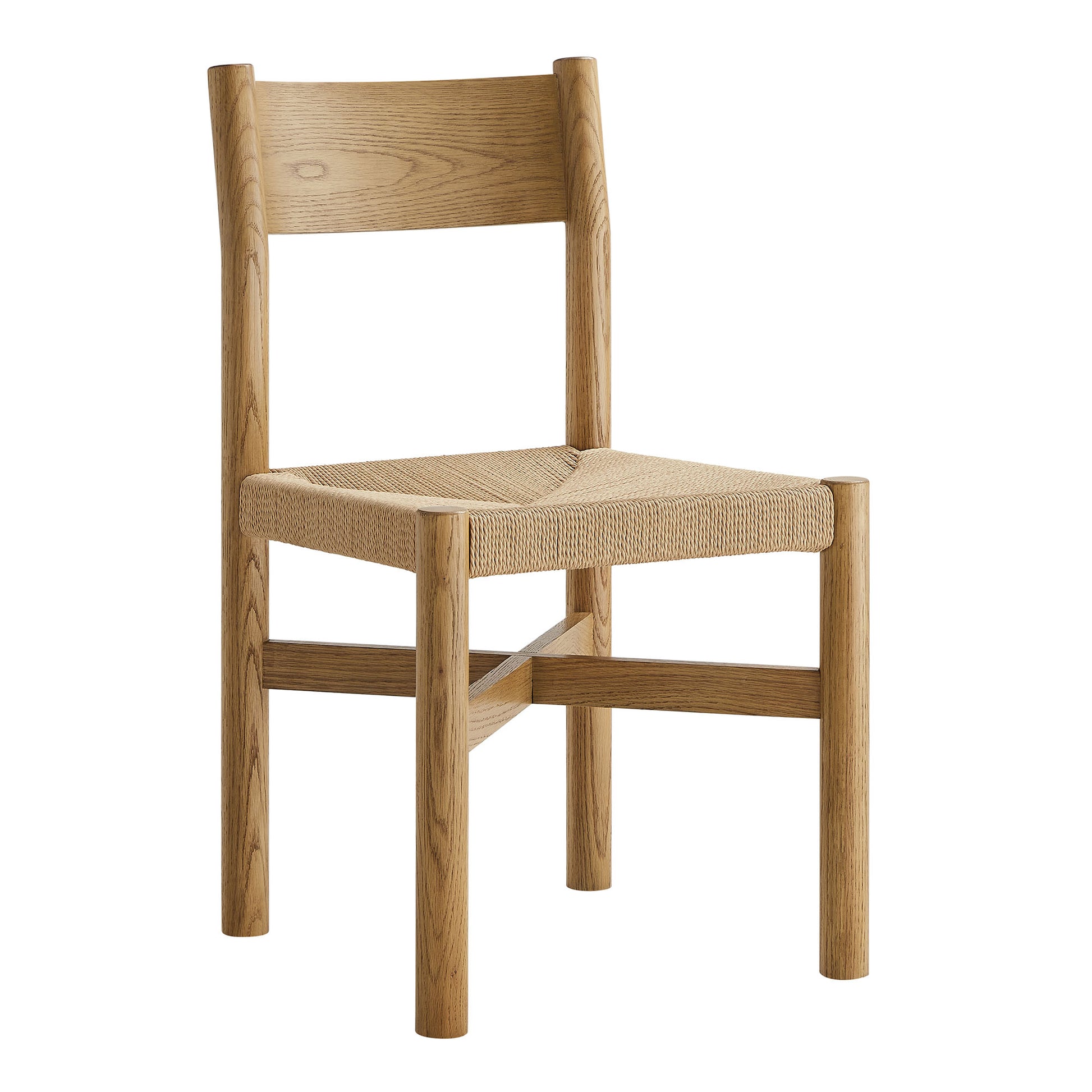 Alvia Oak Wood Dining Side Chair With Woven Seat by Modway