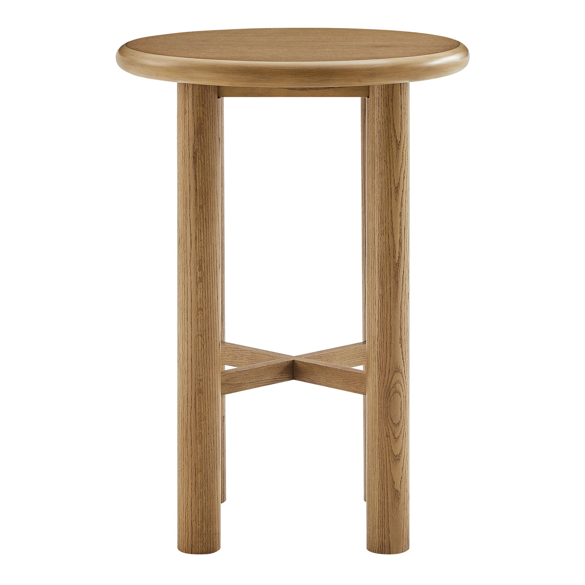 Alvia Round 30" Oak Wood Bar Table by Modway