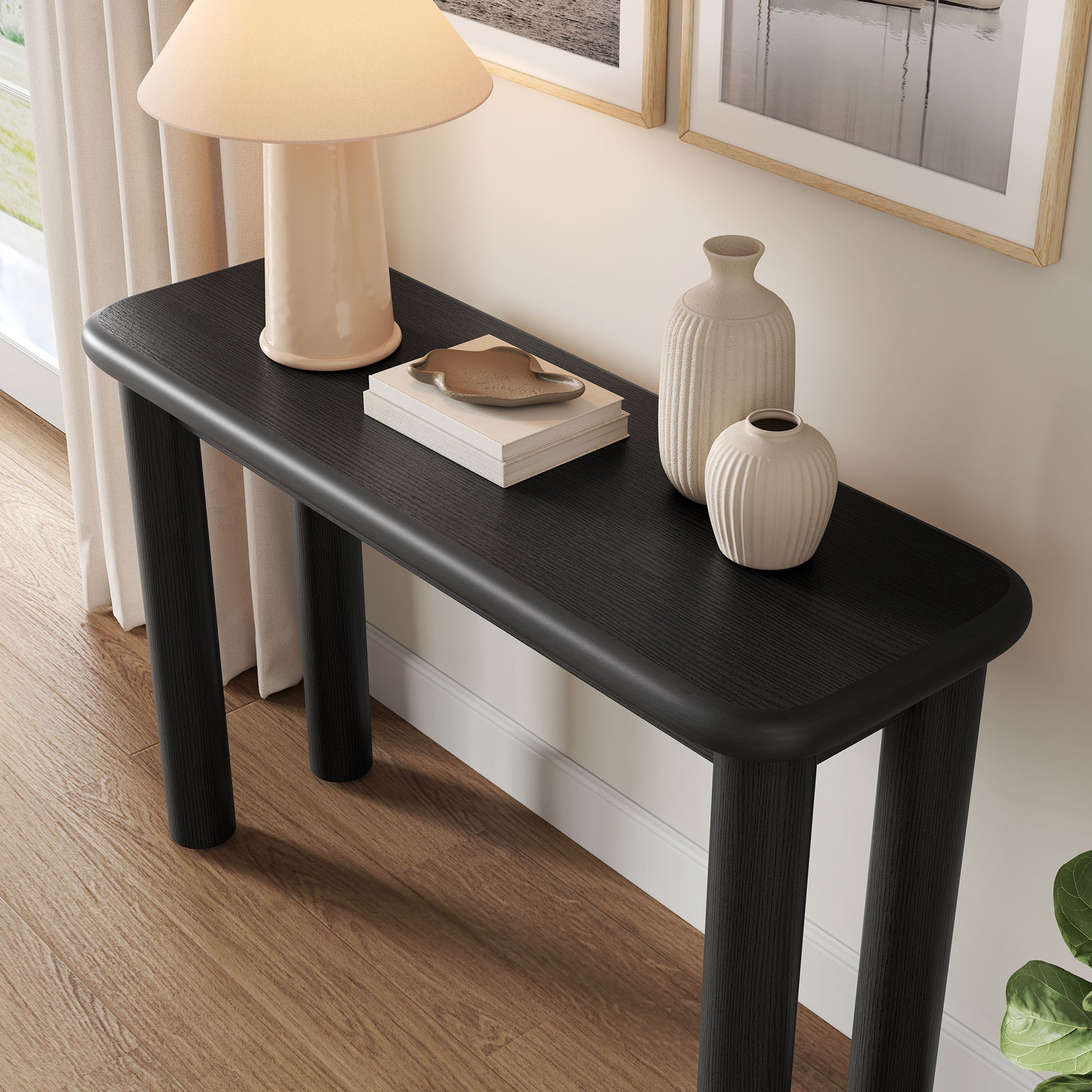 Alvia Oak Wood Console Table by Modway