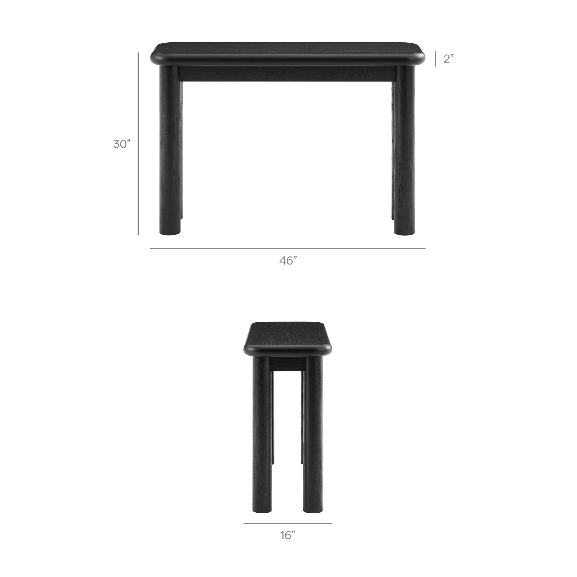 Alvia Oak Wood Console Table by Modway
