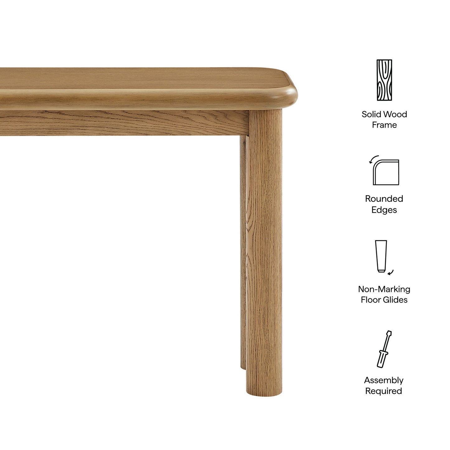 Alvia Oak Wood Console Table by Modway