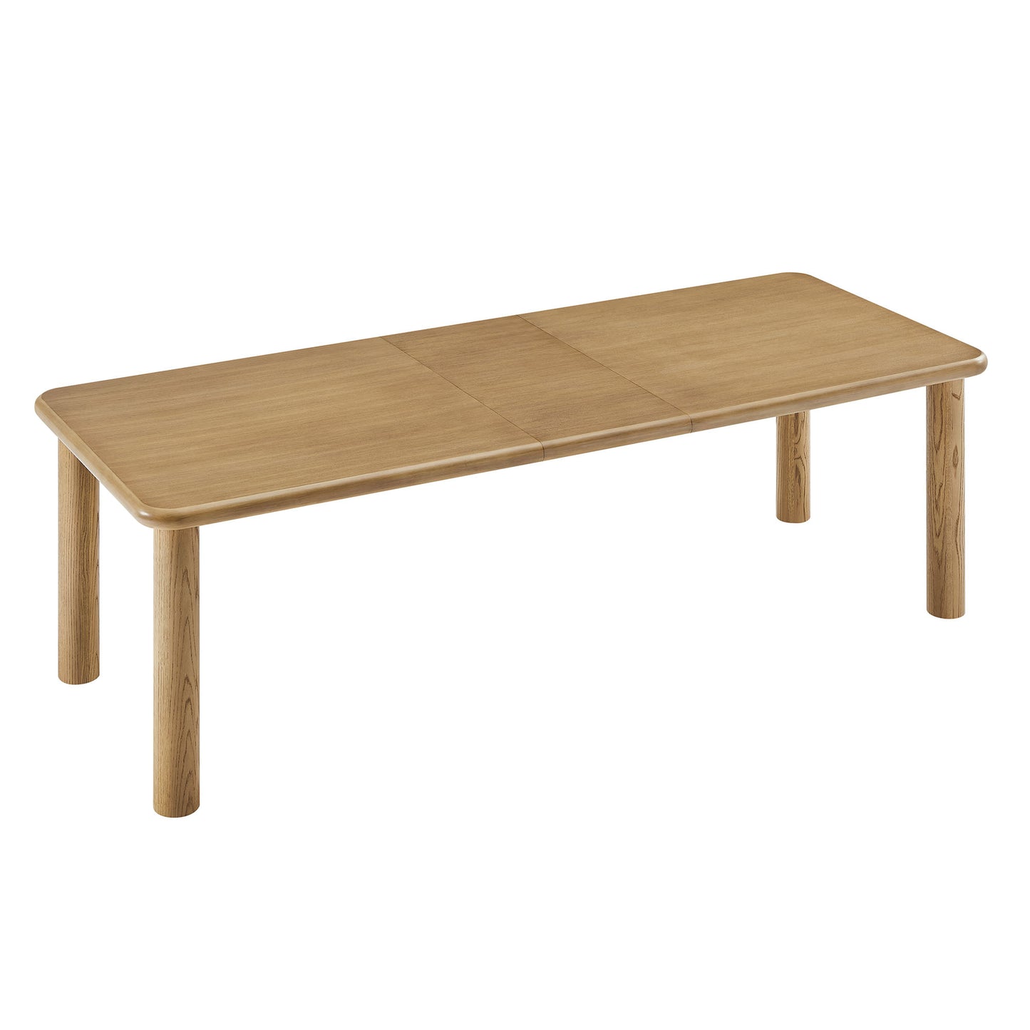 Alvia 86"-105" Extendable Rectangular Oak Wood Dining Table by Modway