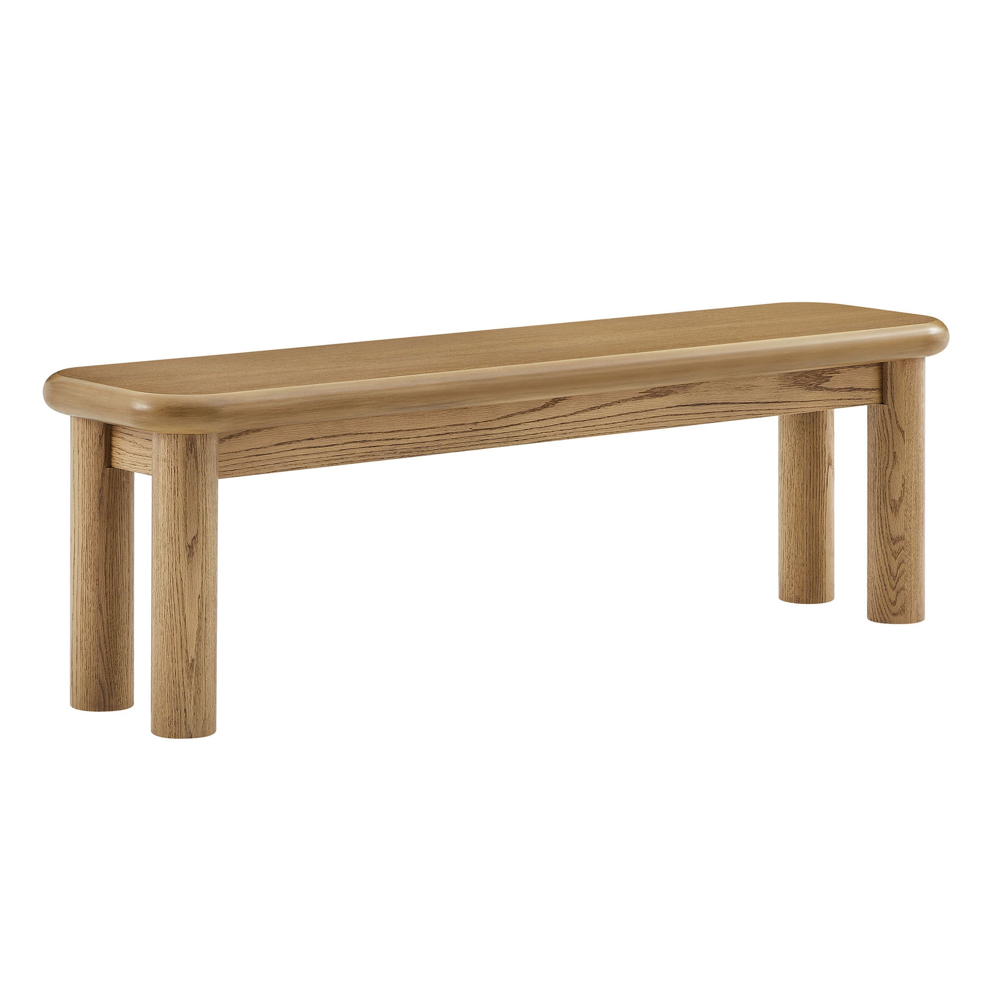 Alvia 58" Oak Wood Bench by Modway