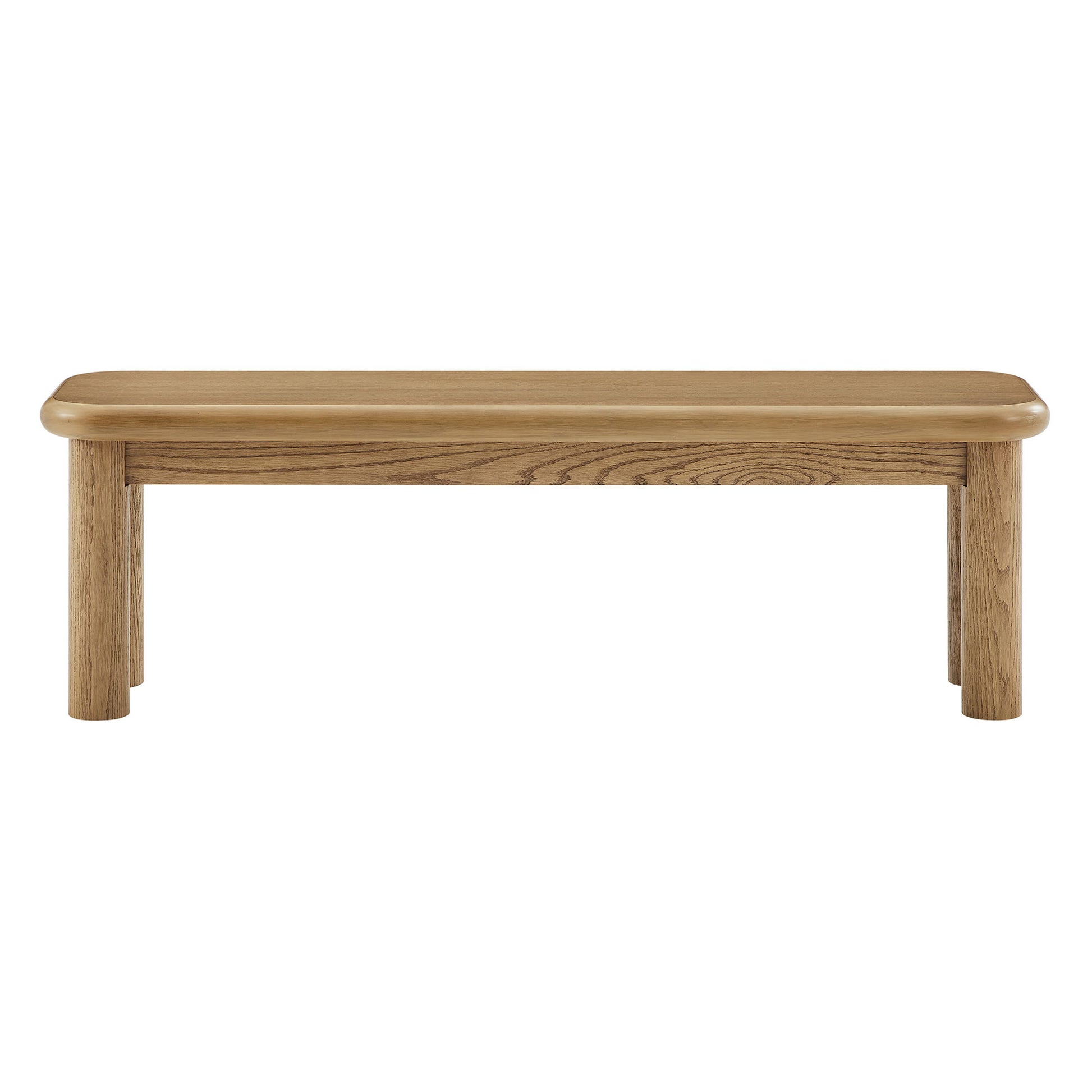 Alvia 58" Oak Wood Bench by Modway