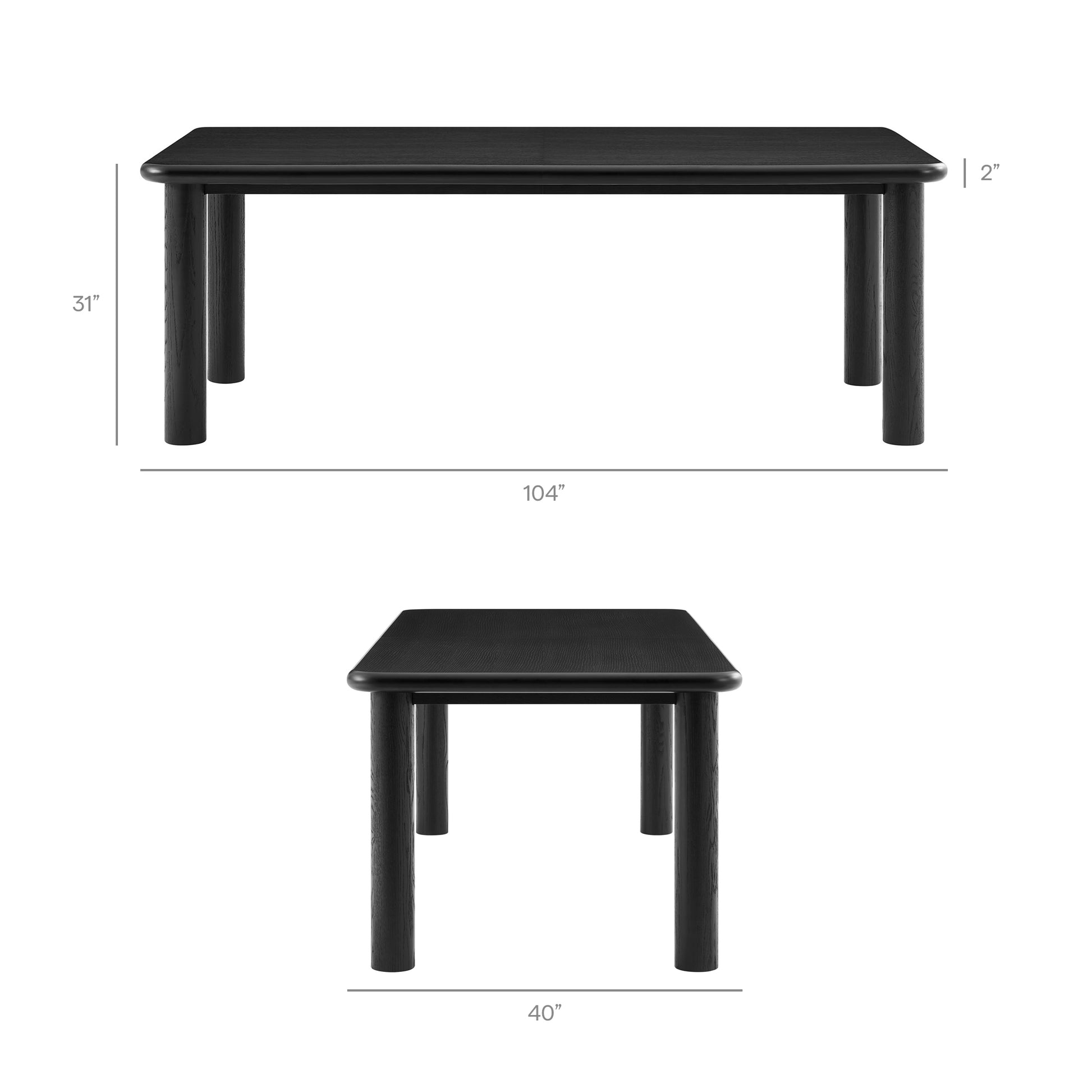 Alvia 7-Piece Oak Wood Extendable Dining Table and Chairs Set by Modway