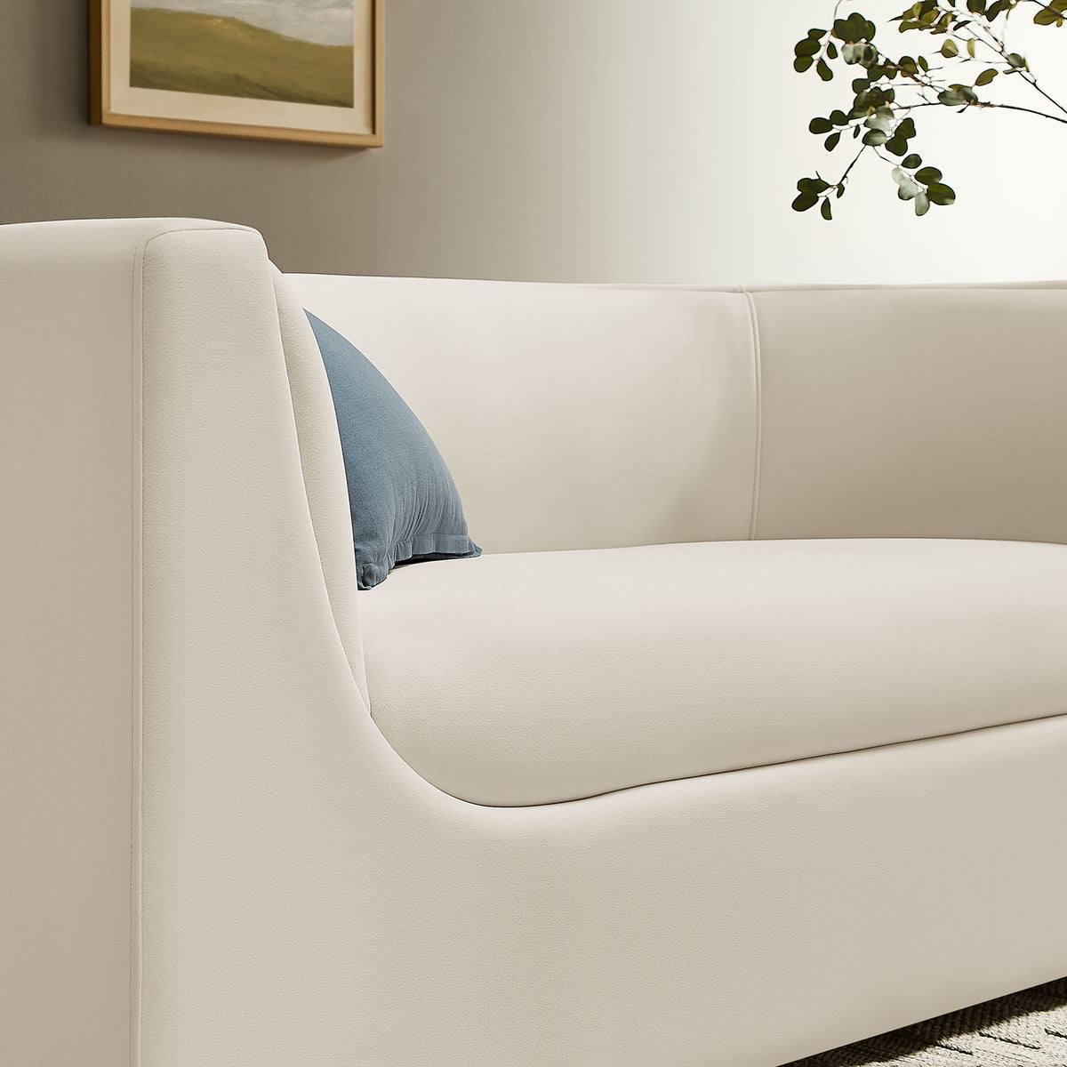 Hilda 67" Curved Back Performance Velvet Loveseat by Modway